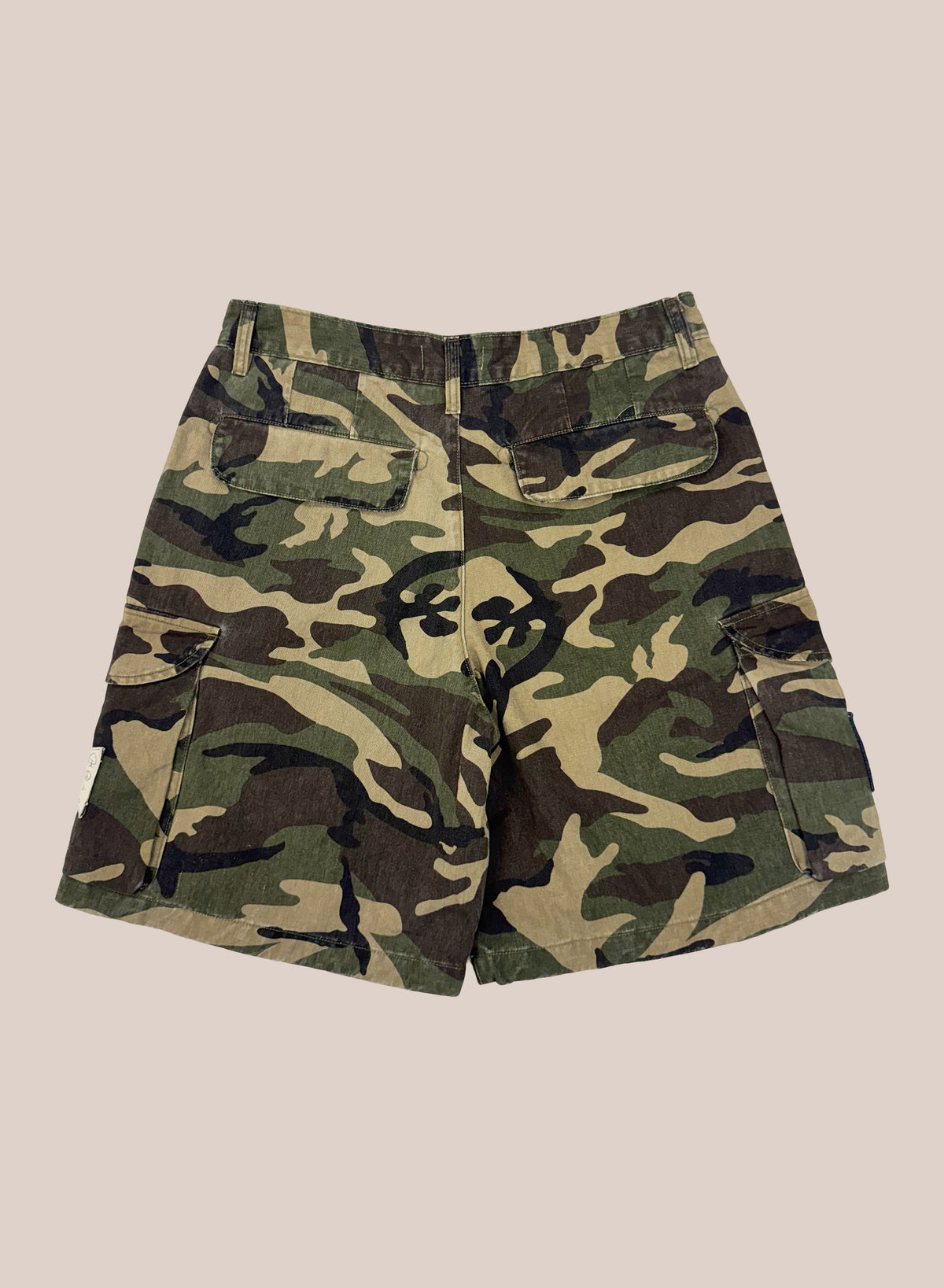 Camo Patchwork Cargo Shorts