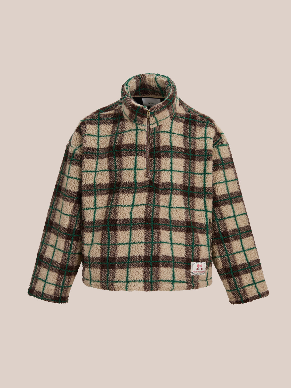 Plaid Quarter Zip Fleece Pullover