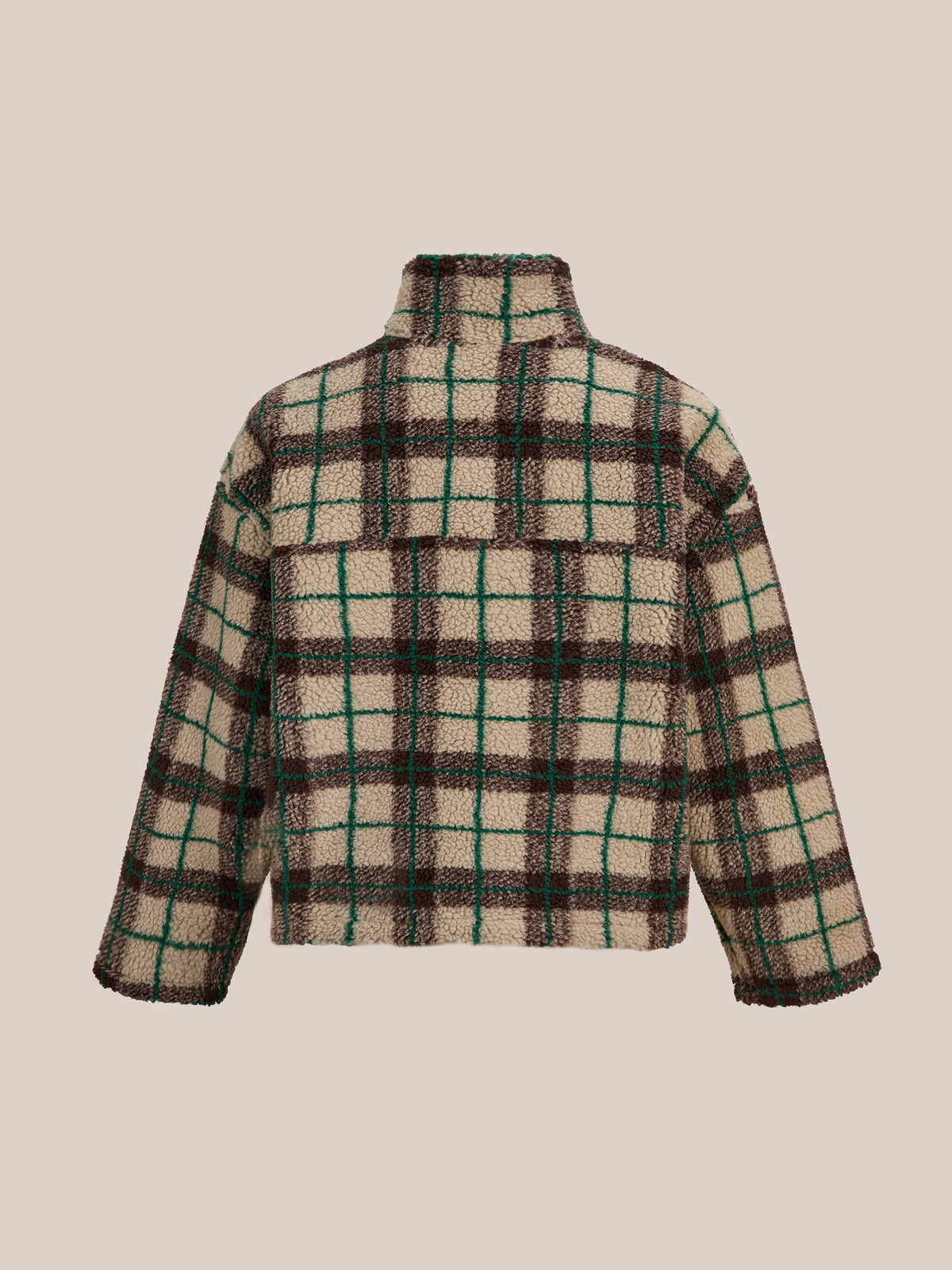 Plaid Quarter Zip Fleece Pullover