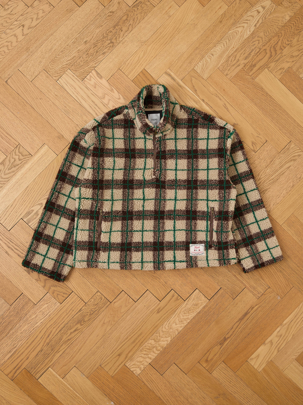 Plaid Quarter Zip Fleece Pullover