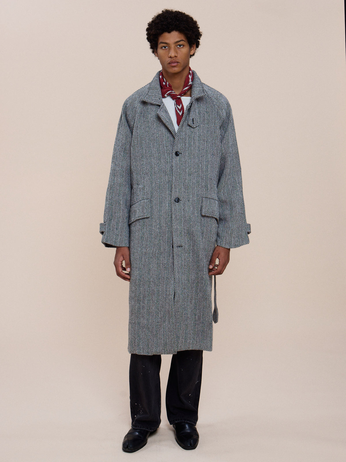 Balmacaan Wool Coat