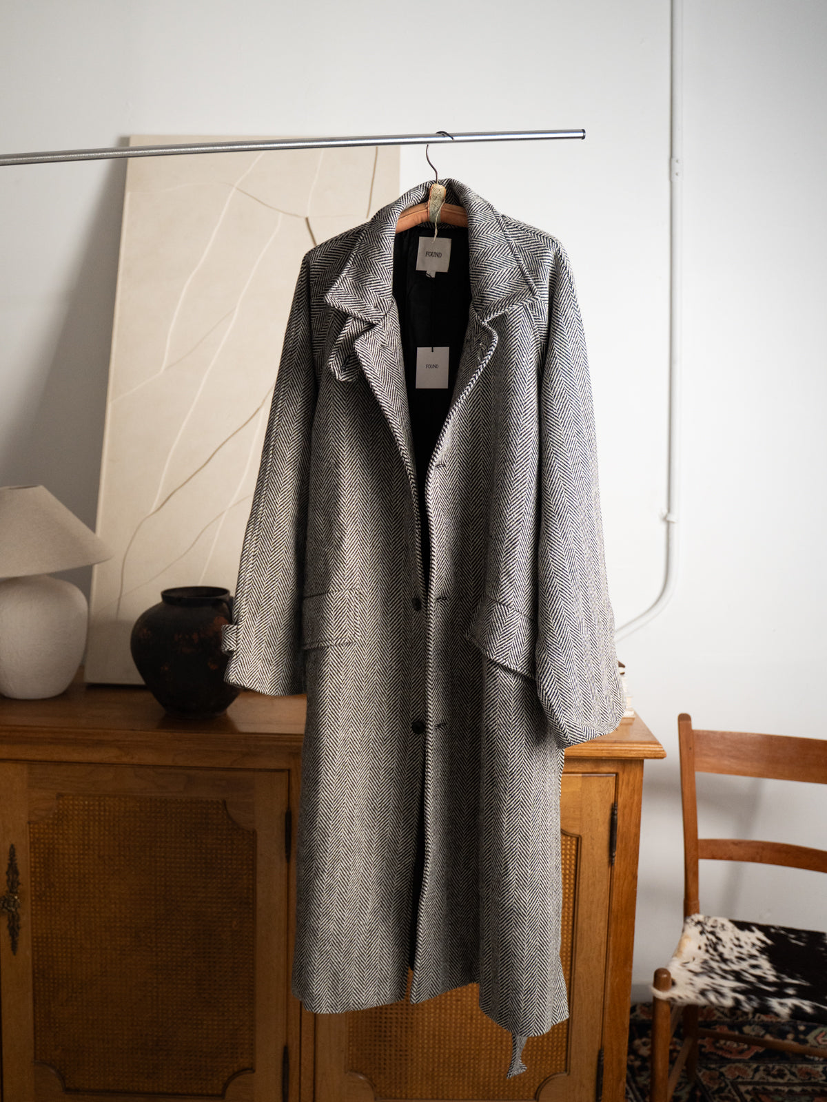 Balmacaan Wool Coat