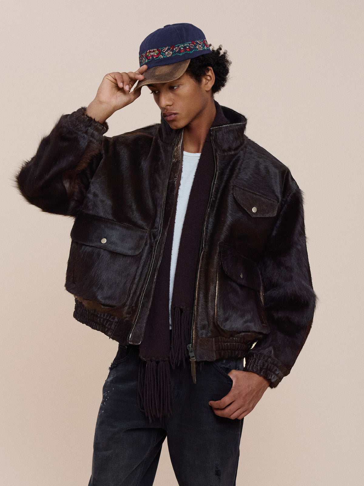 Cowhide Bomber Jacket