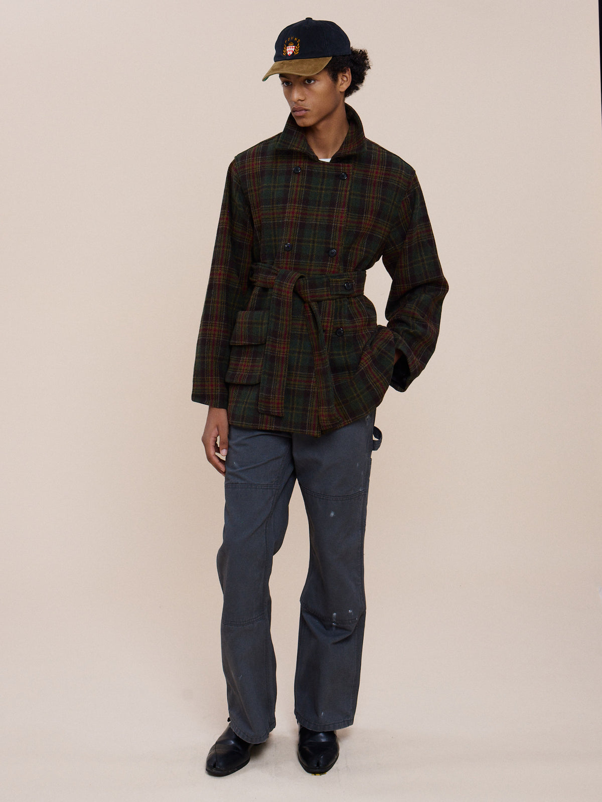 Double Breasted Short Overcoat