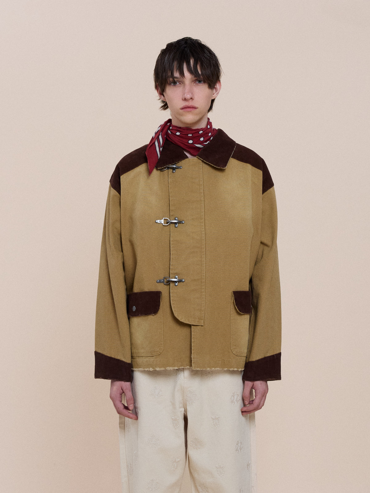 Fireman Clasp Canvas Work Jacket