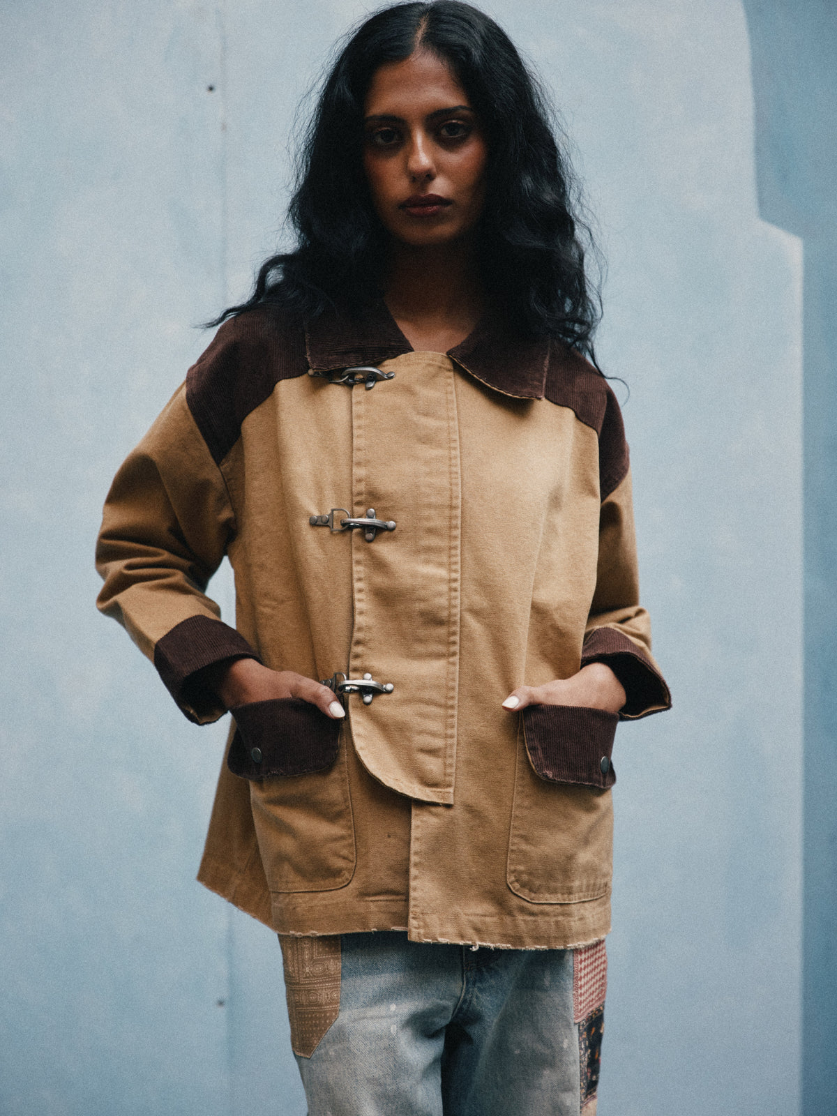 Fireman Clasp Canvas Work Jacket