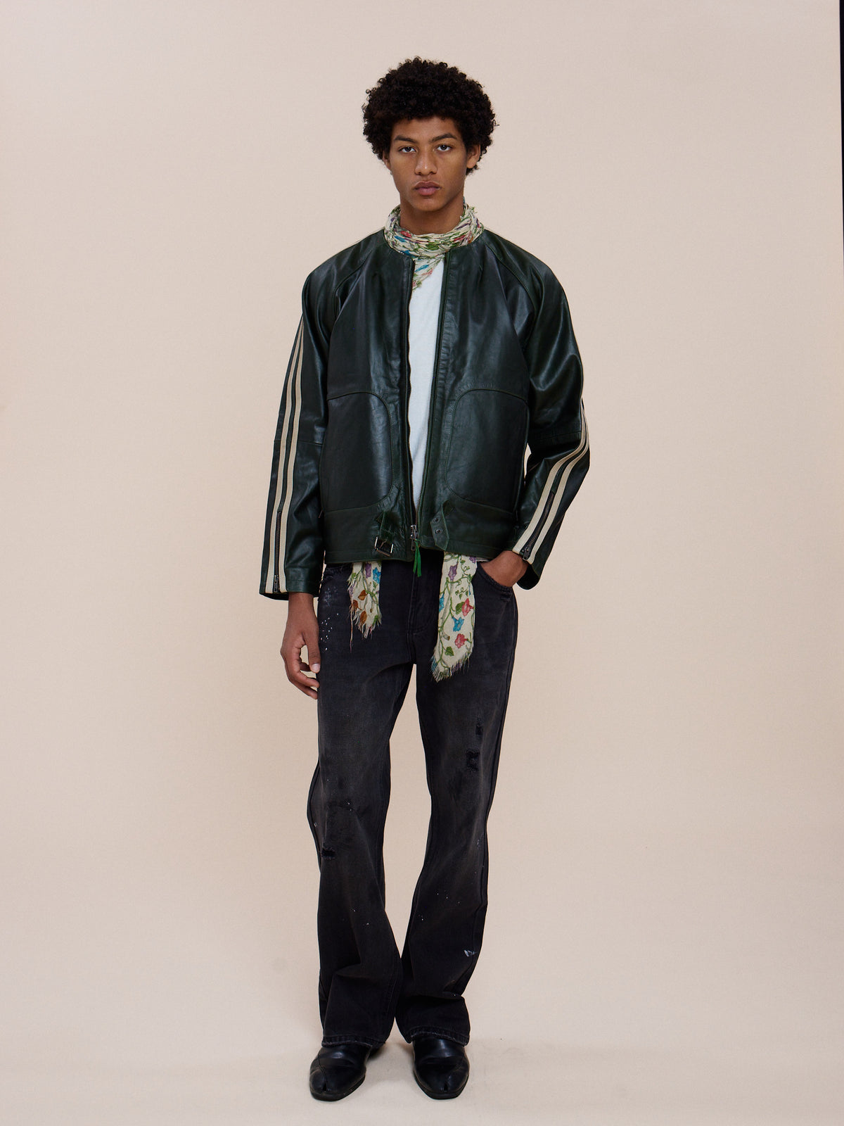 Leather Track Jacket