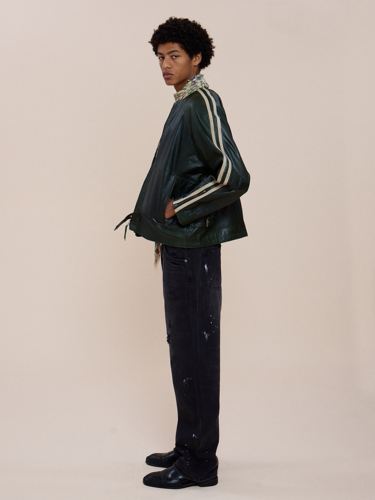 Leather Track Jacket