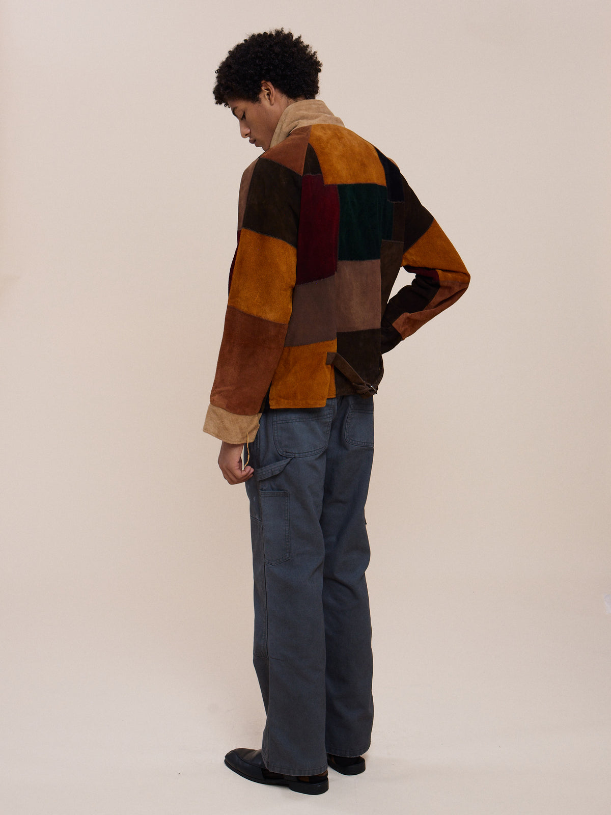 Multi Patch Suede Jacket