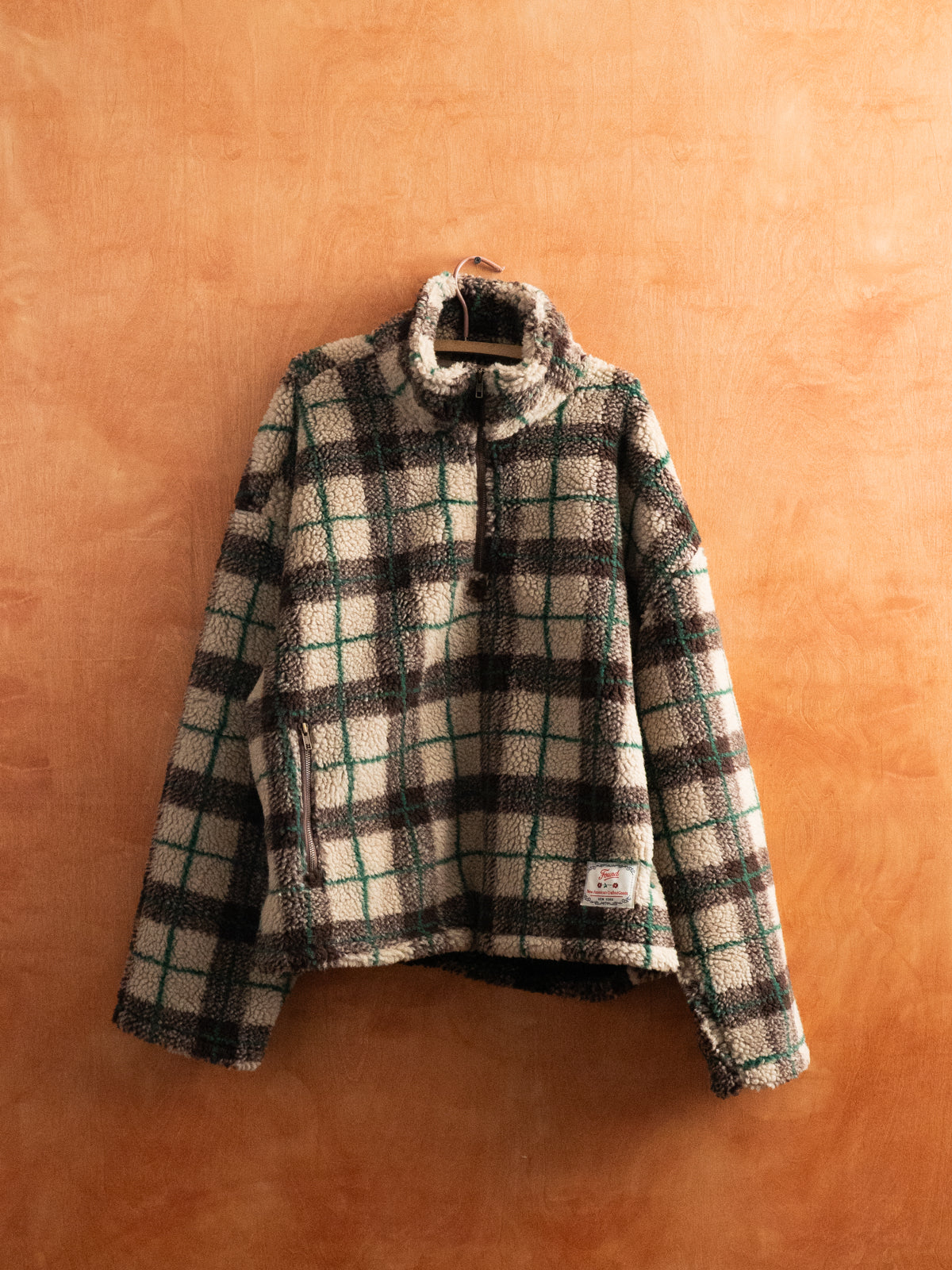 Plaid Quarter Zip Fleece Pullover