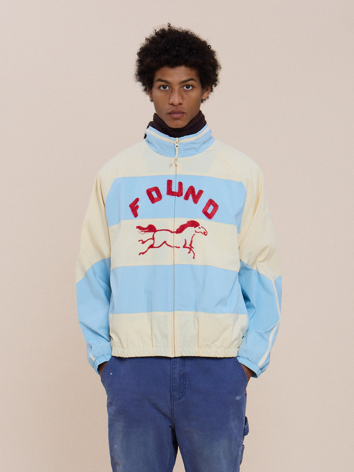 Racing Striped Windbreaker