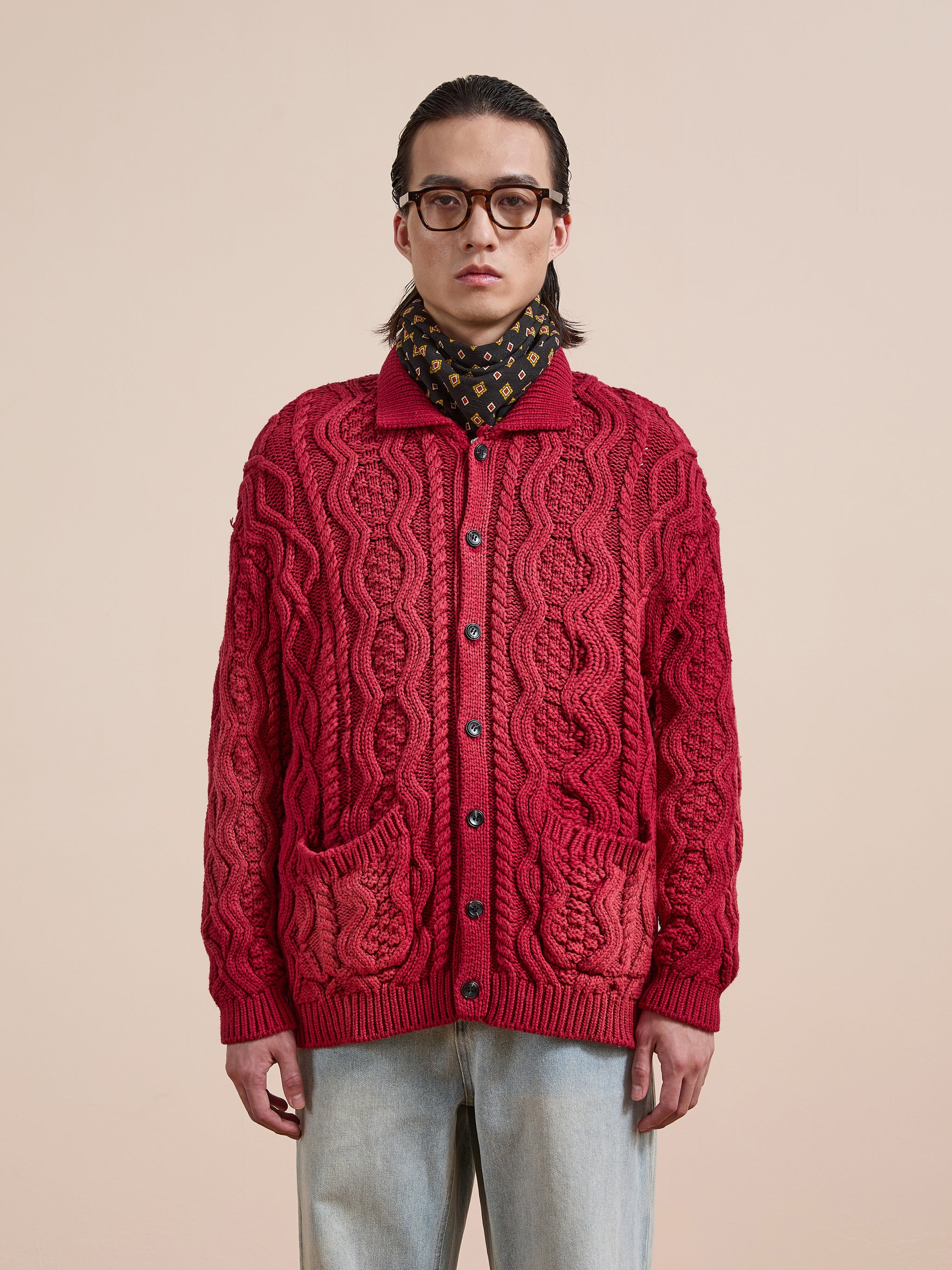 Cable Knit Buttoned Cardigan main image 1