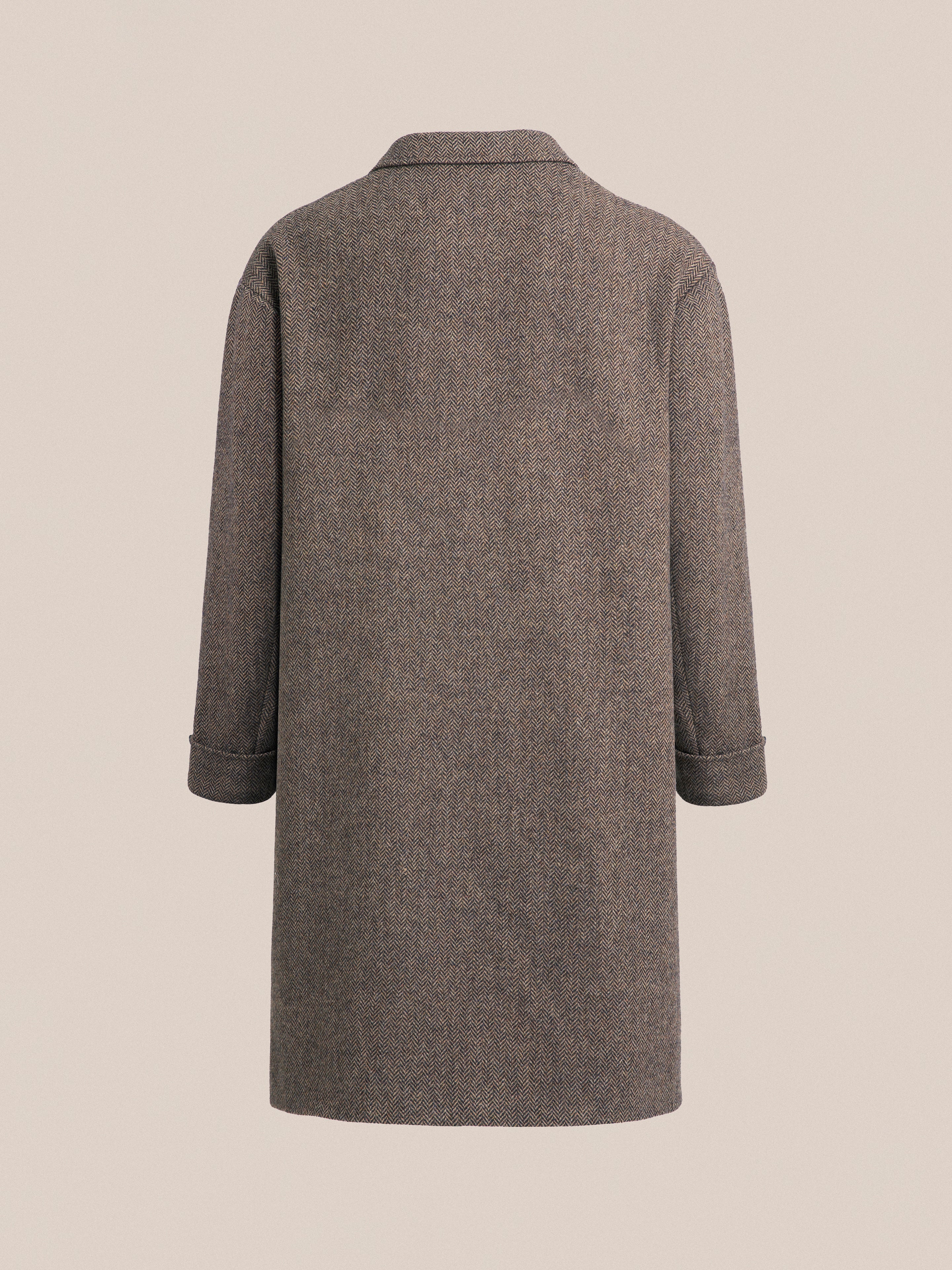 アトム 16aw tweed top coat Elm Tweed Long Top Coat