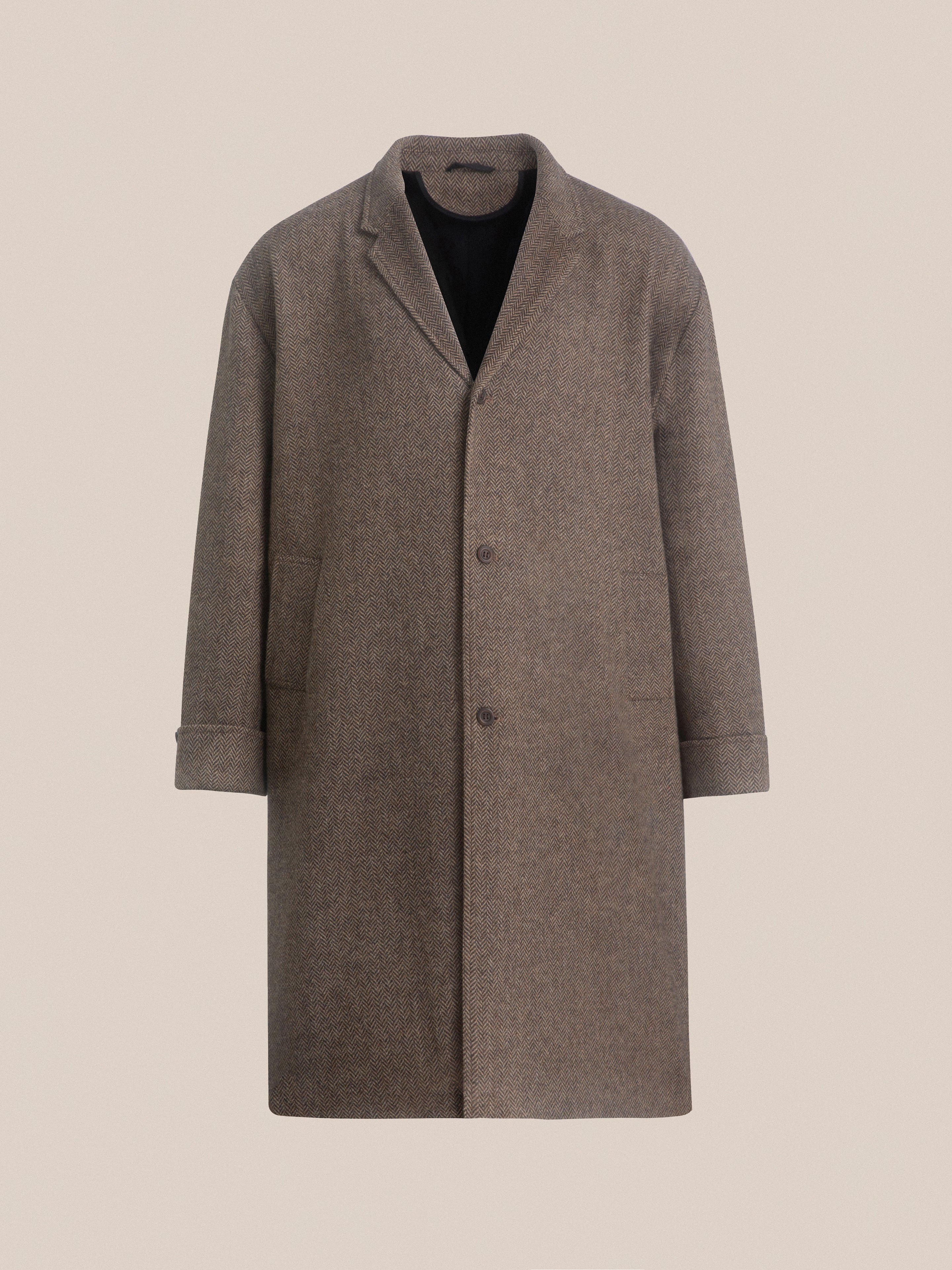 Elm Tweed Long Top Coat