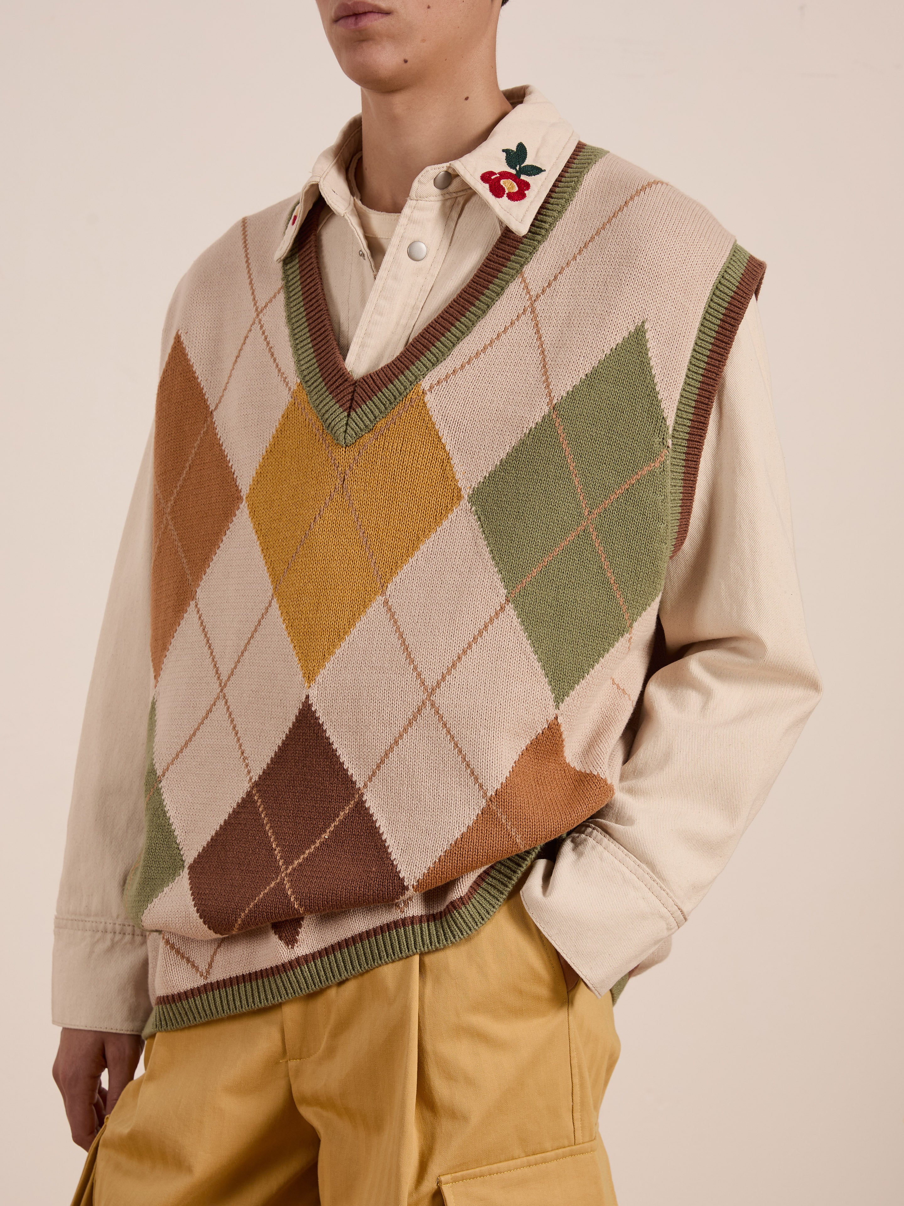 Argyle Knit Vest