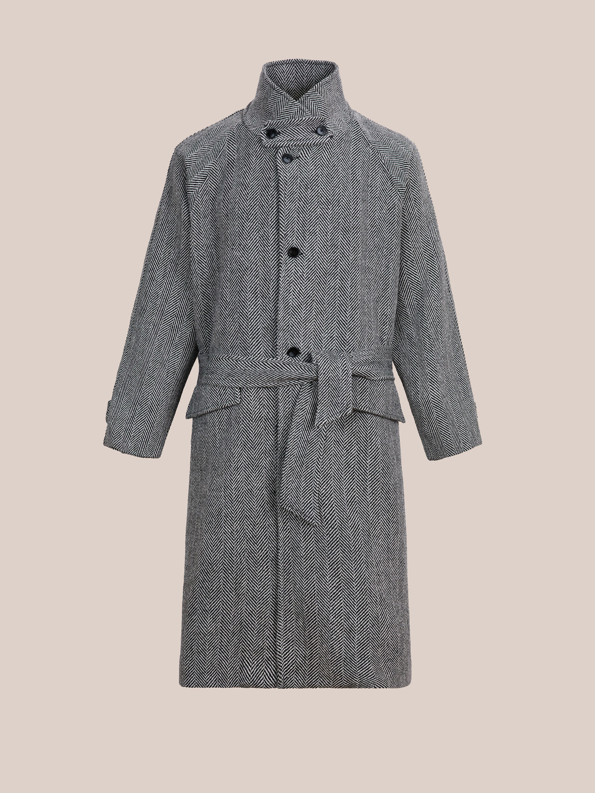 Balmacaan Wool Coat