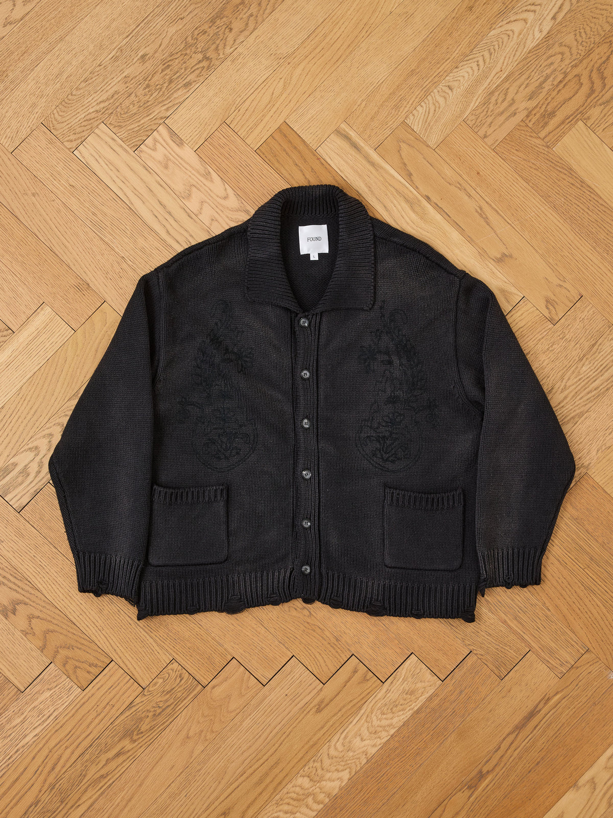 Chainstitch Embroidered Button Cardigan