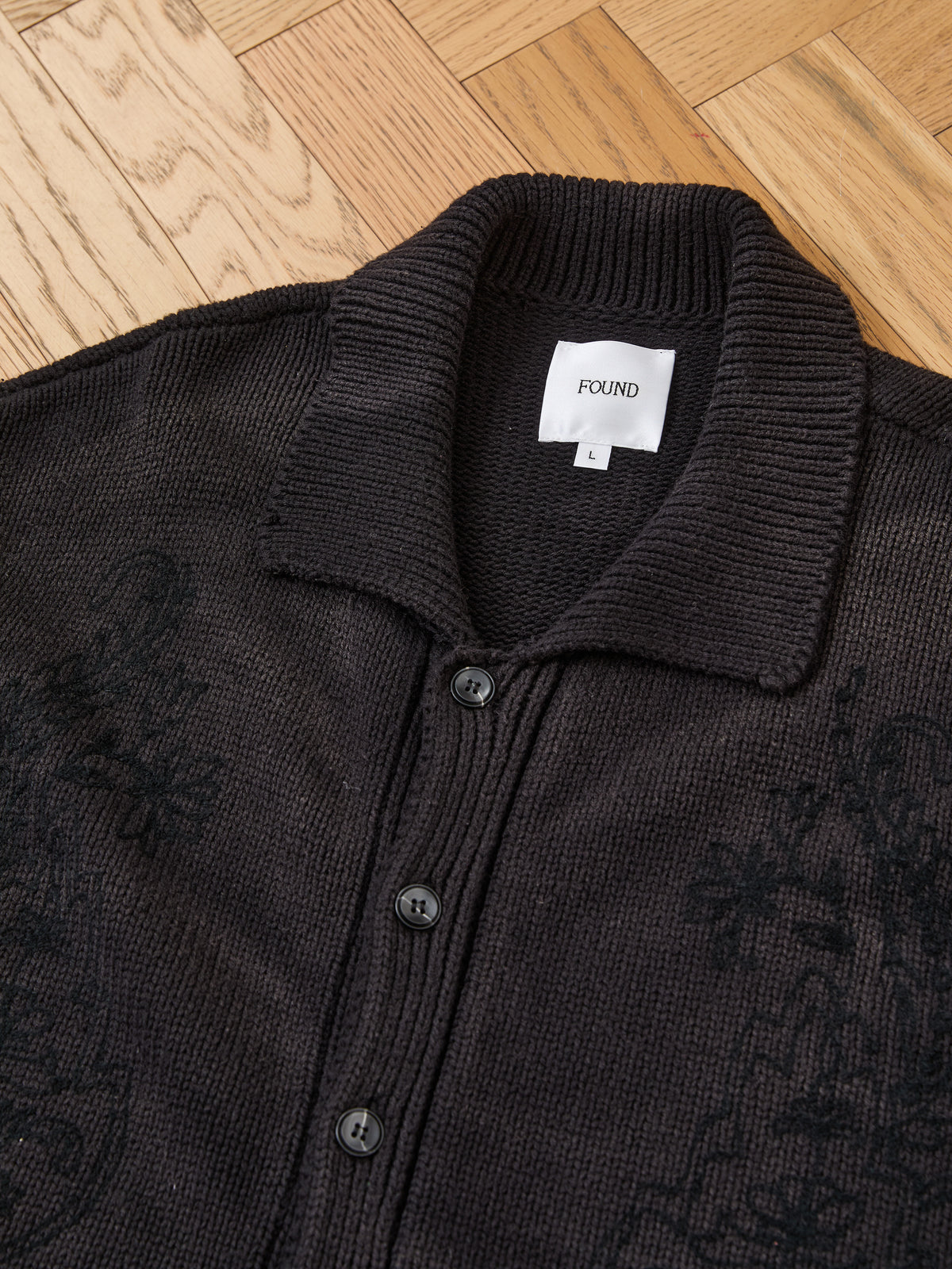 Chainstitch Embroidered Button Cardigan