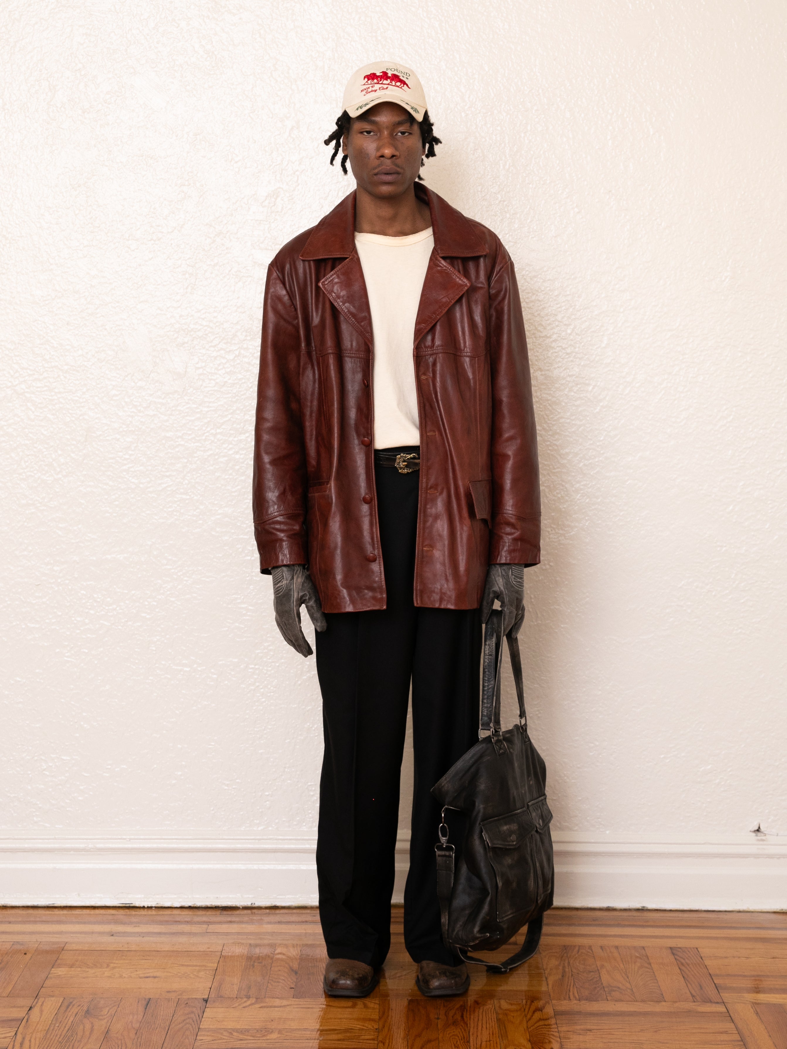 Western Oversized Leather Blazer