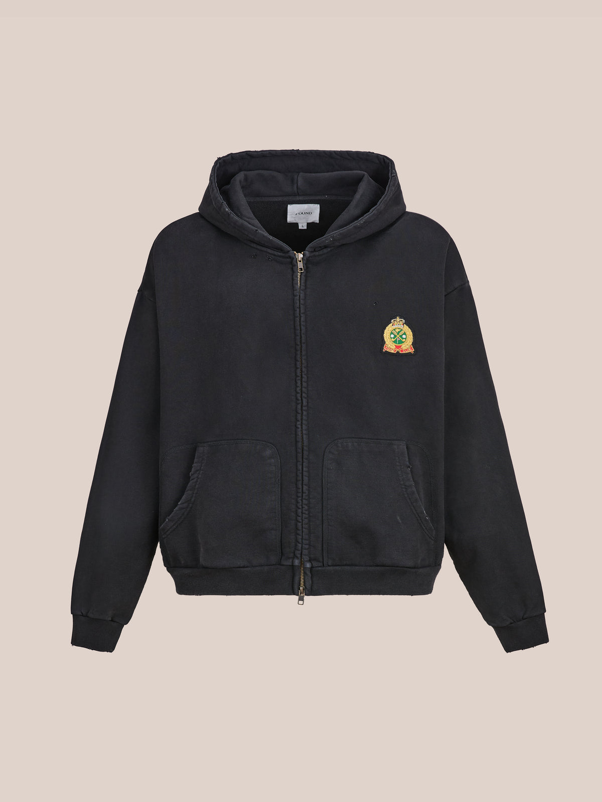 Crest Zip Up Hoodie