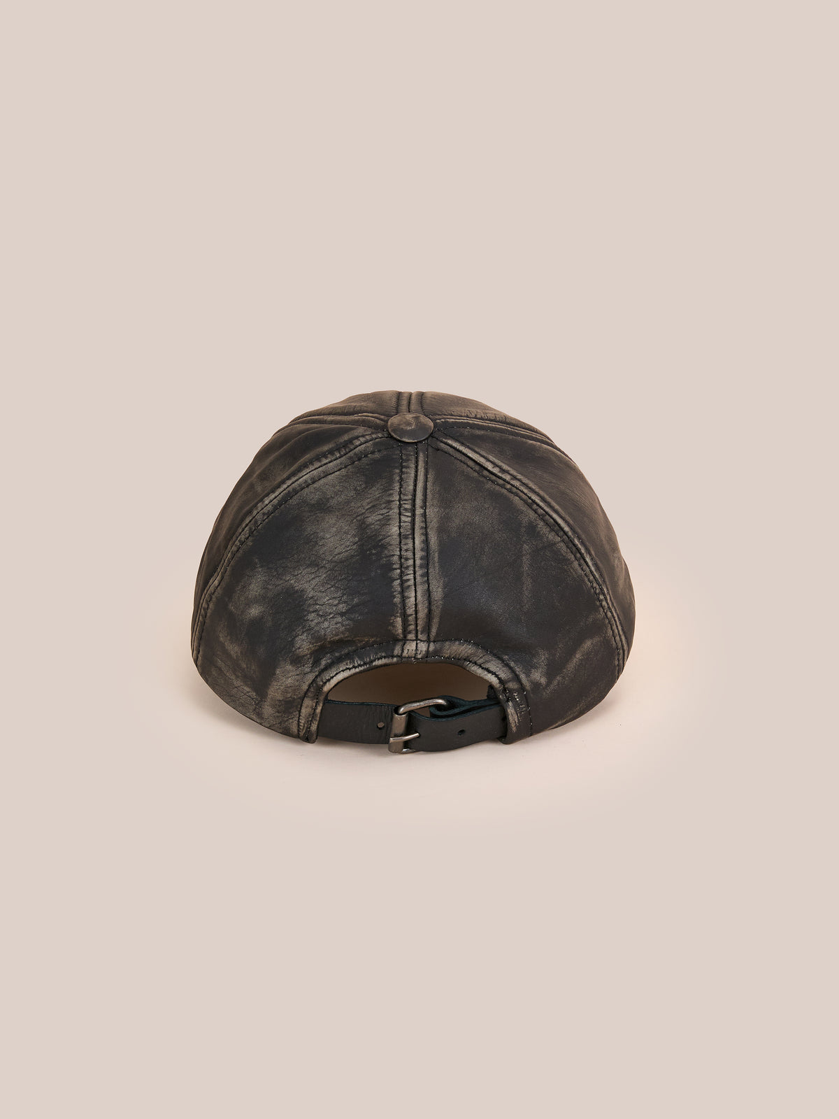 Distressed Faded Leather Cap