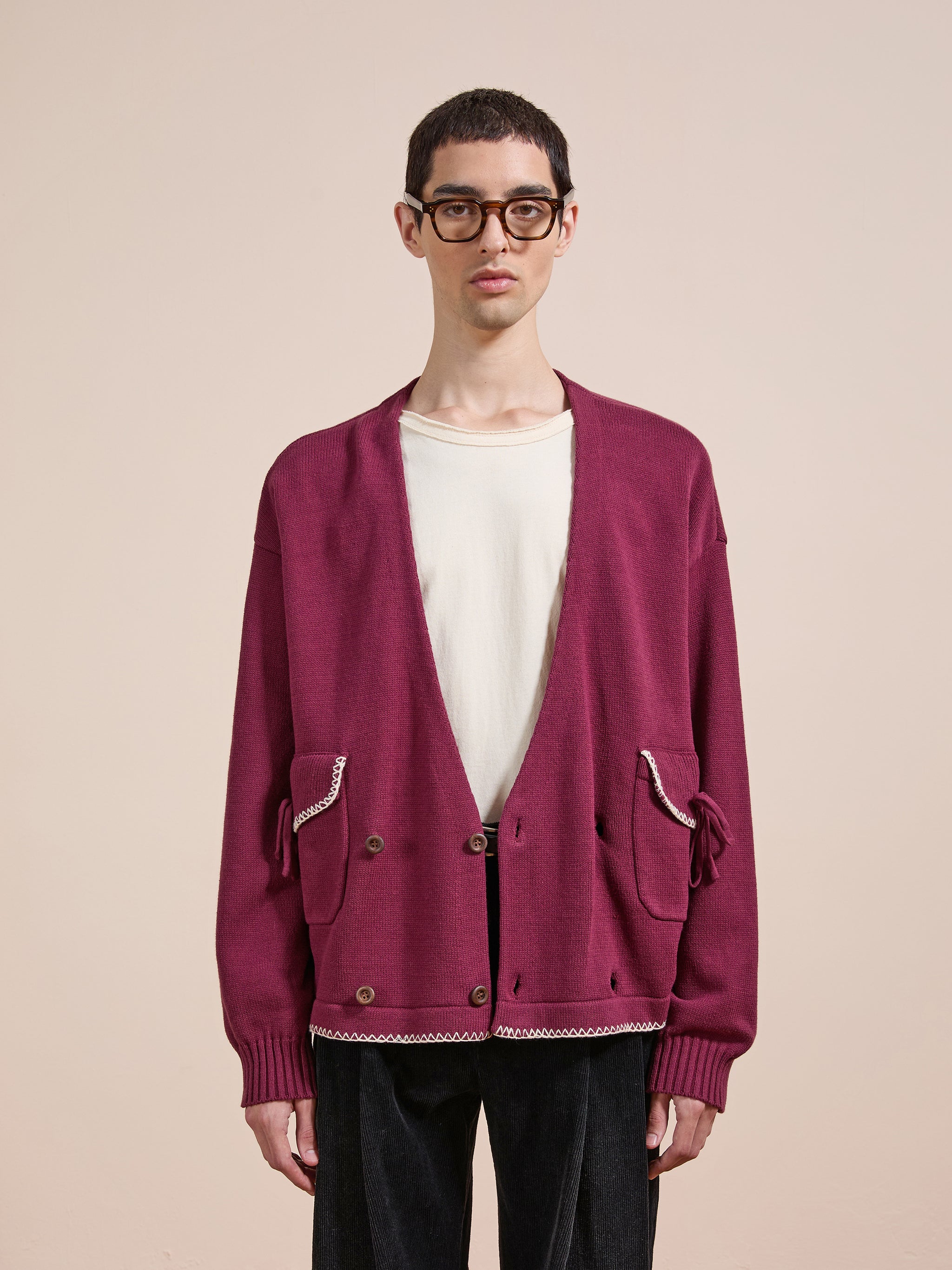 Double Breasted Bow Cardigan