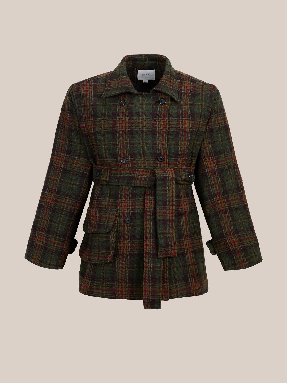 Double Breasted Short Overcoat