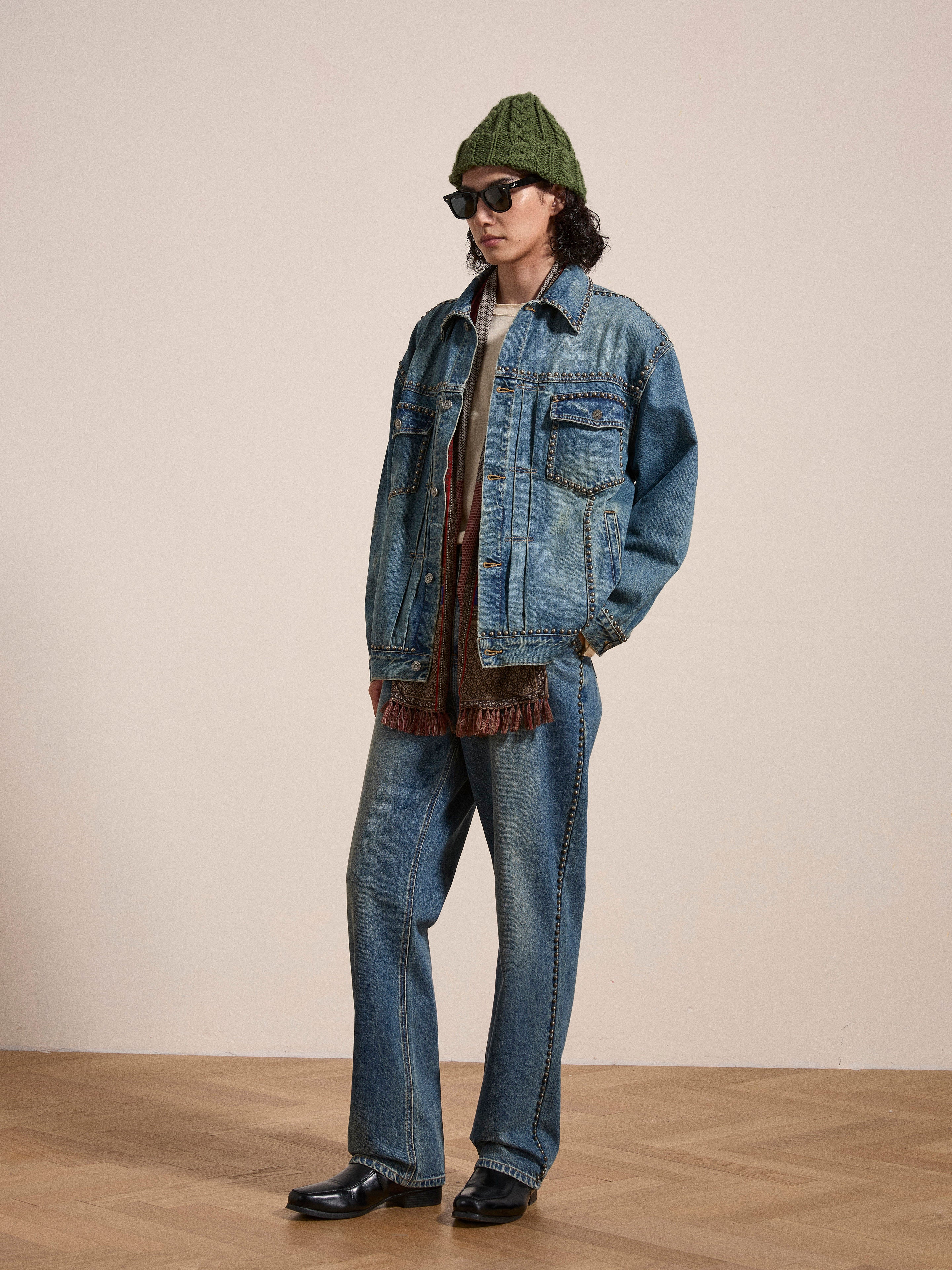 ジャケット・アウター ORIMI 24aw FAKE STUDDED TRUCKER Azar Studded Denim Trucker Jacket