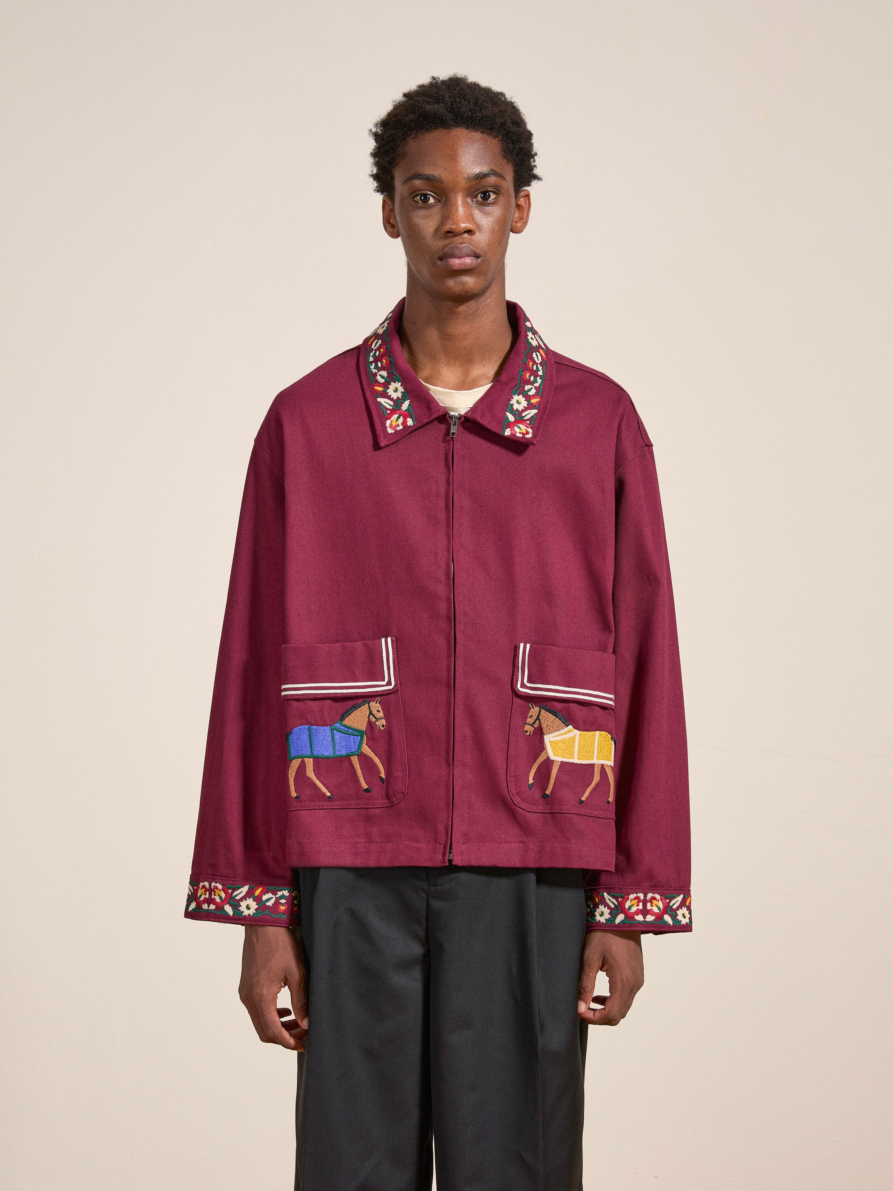 ジャケット・アウター ohotoro horse pocket jacket Oxblood Horse Equine Jacket