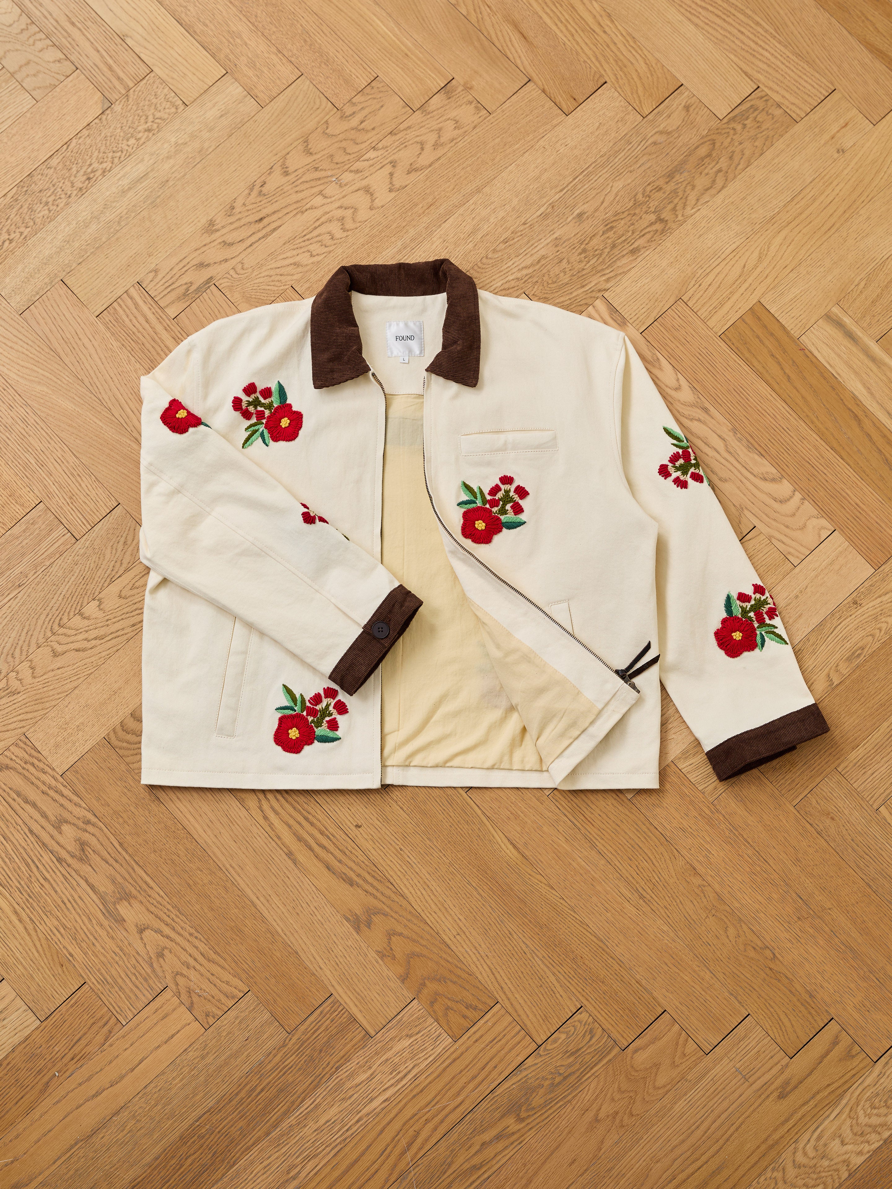 Floral Hand Embroidered Work Jacket