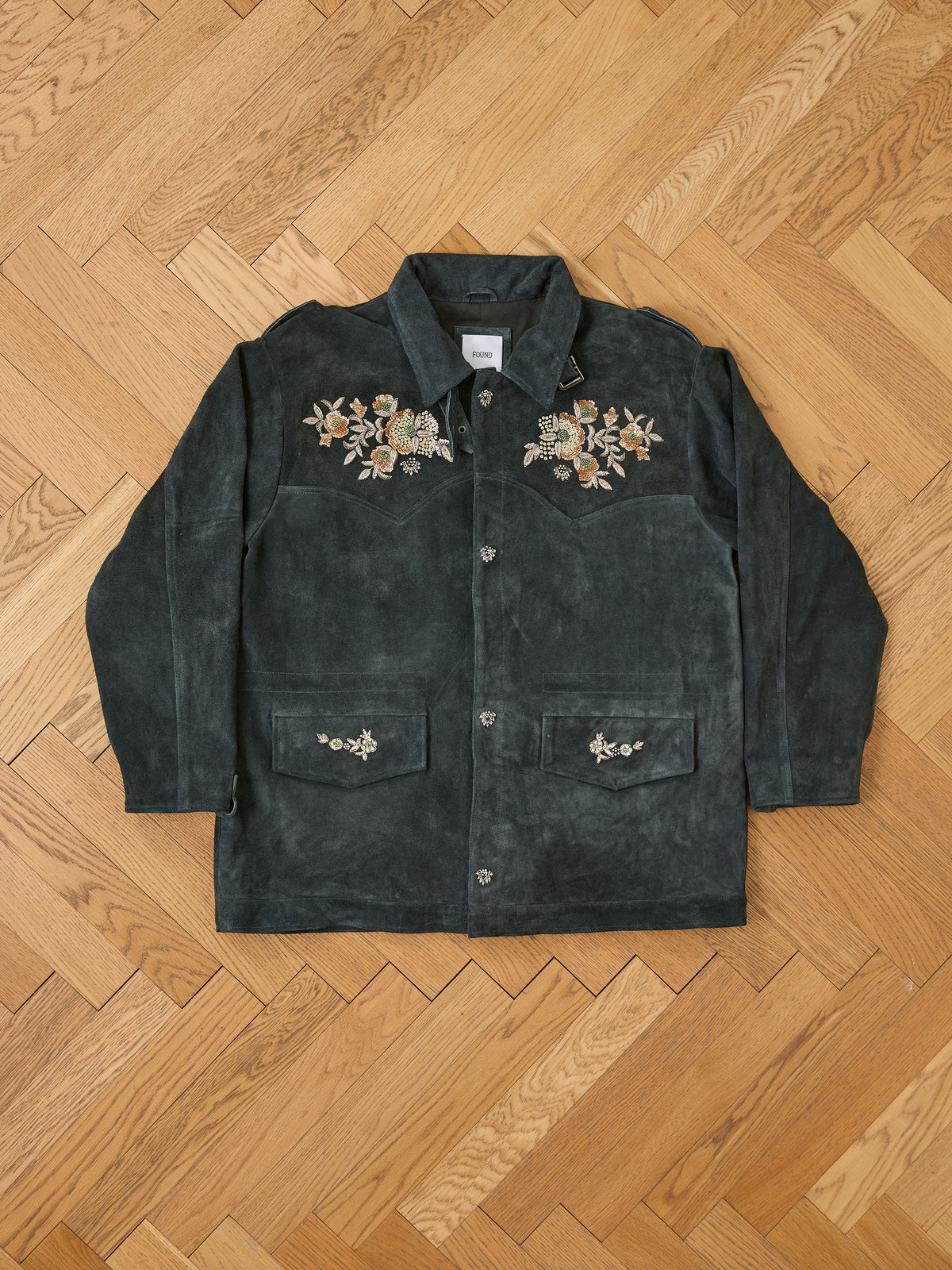 Hand Embroidered Suede M65 Jacket