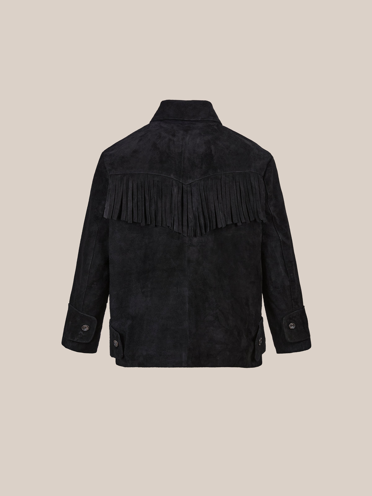 Hand Embroidered Suede Western Fringe Jacket