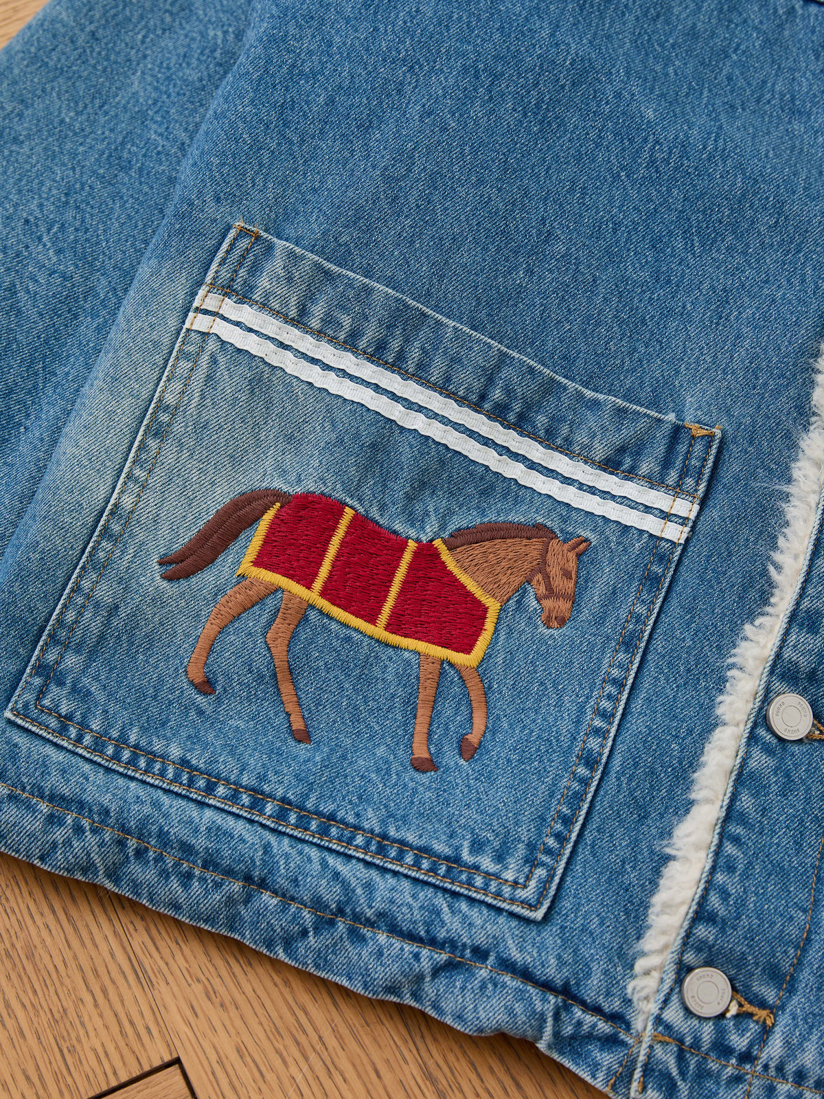 Horse Equine Denim Work Jacket