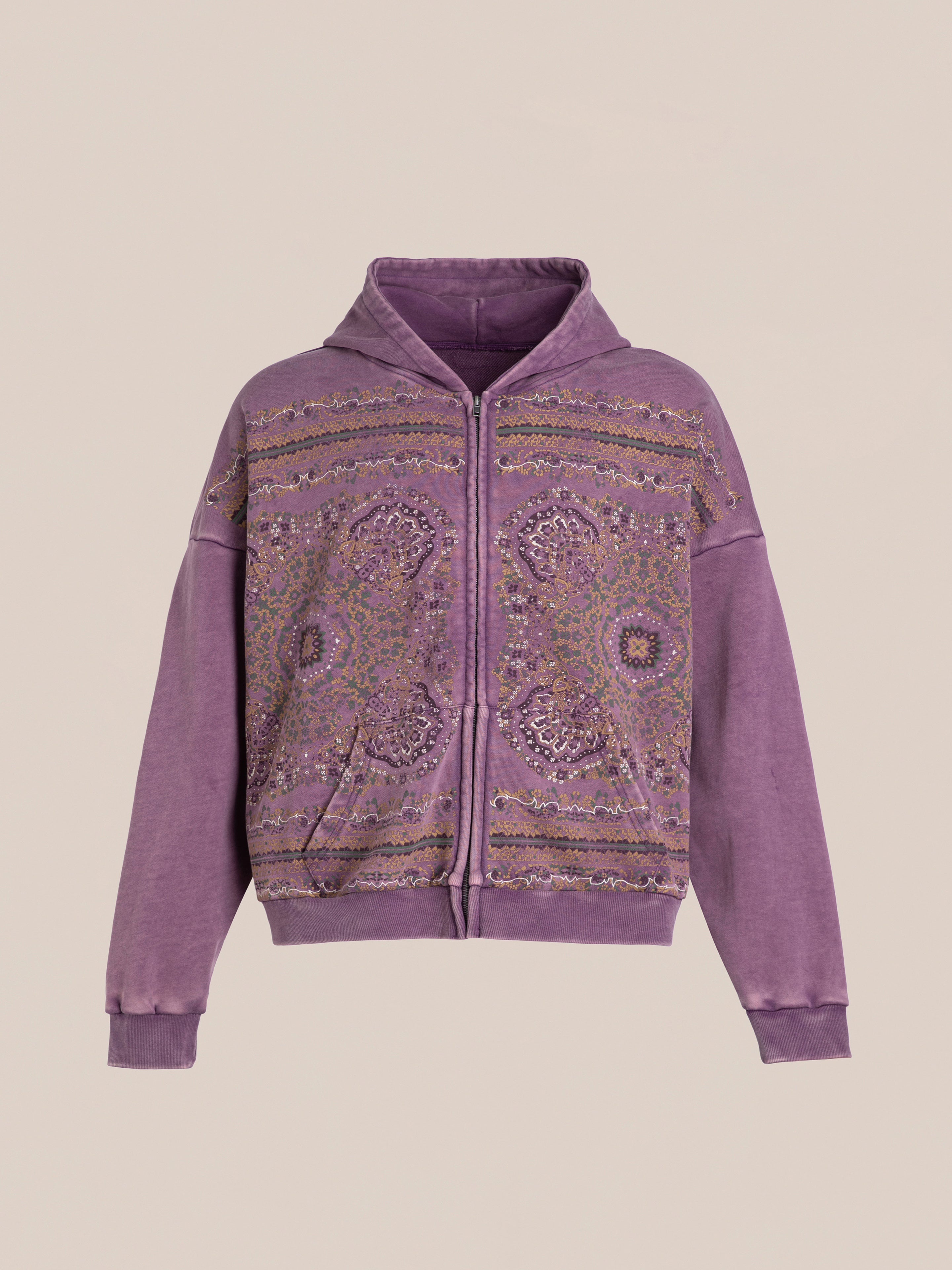 Motif Zip-Up Hoodie