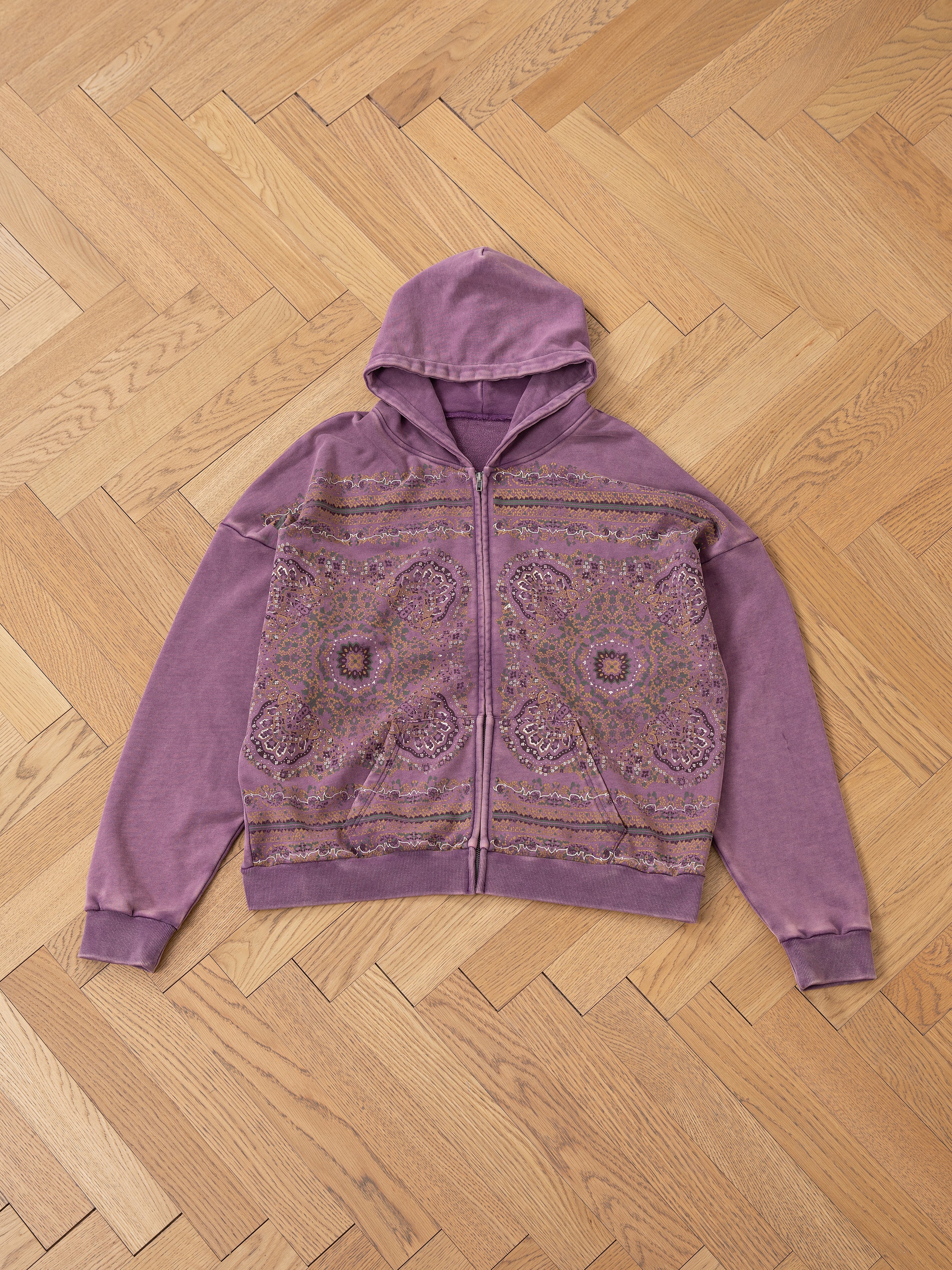 Motif Zip-Up Hoodie