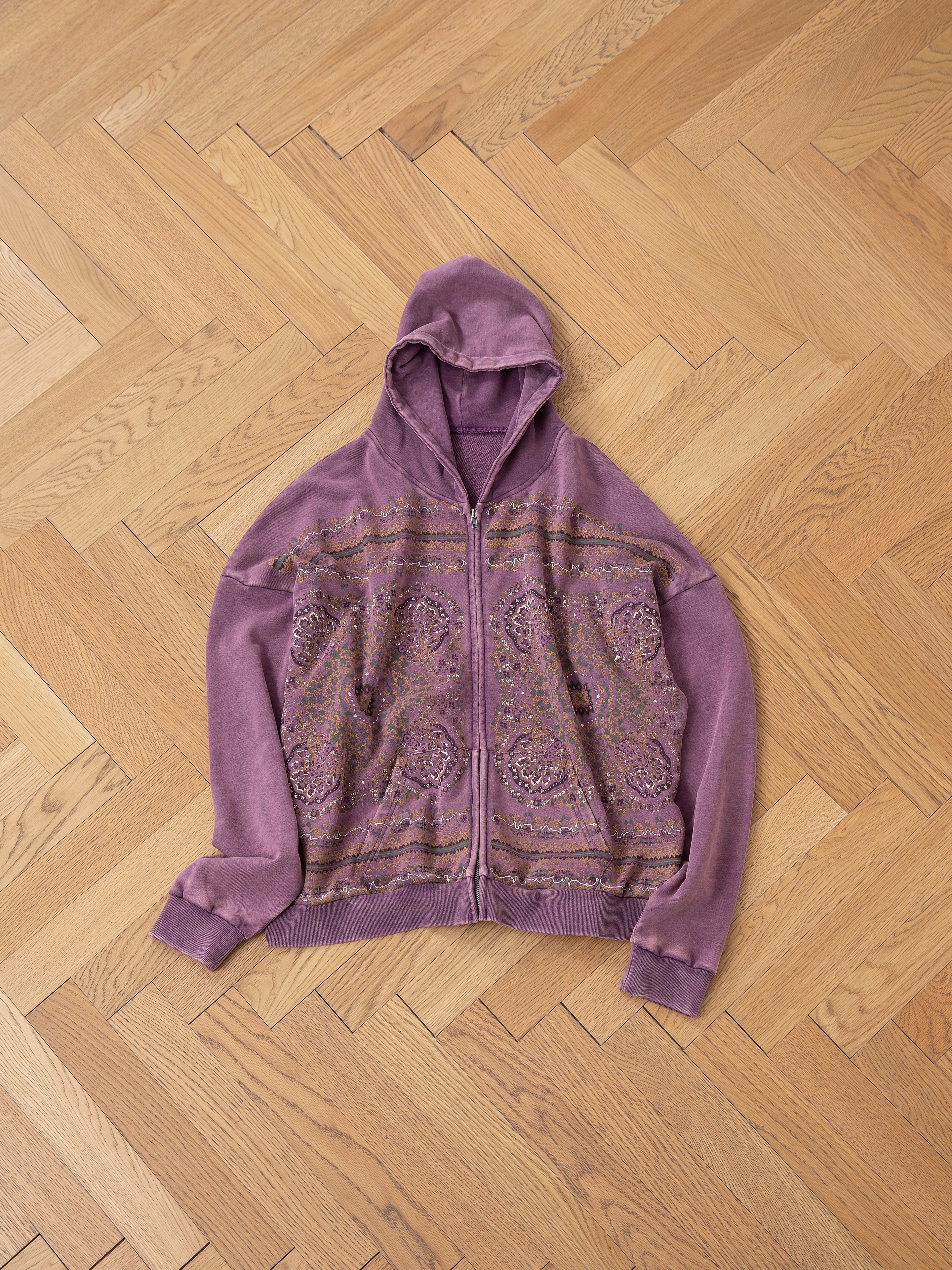Motif Zip-Up Hoodie