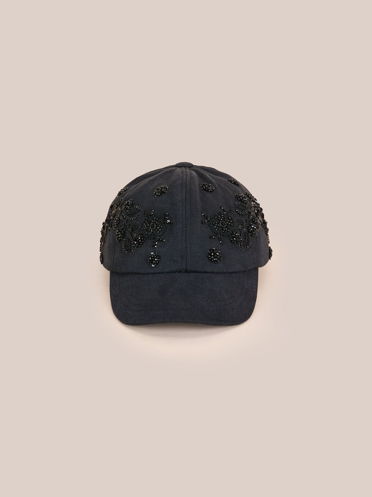 Noir Garden Beaded Cap