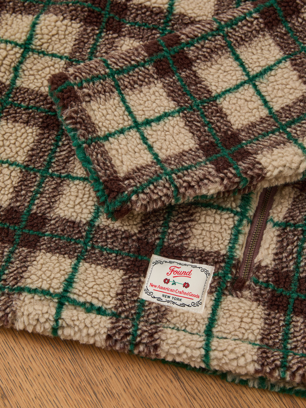 Plaid Quarter Zip Fleece Pullover