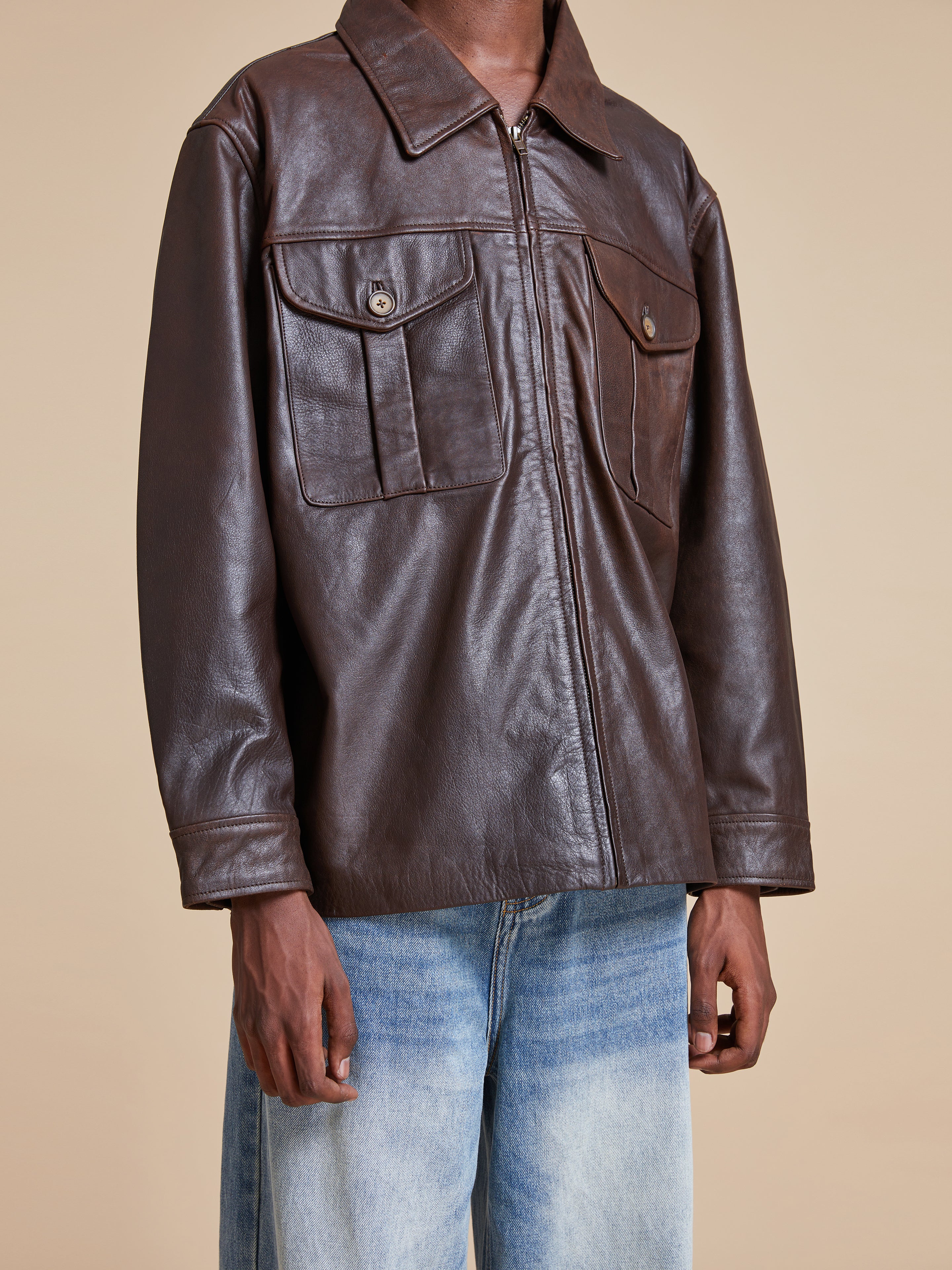 Leather Overshirt