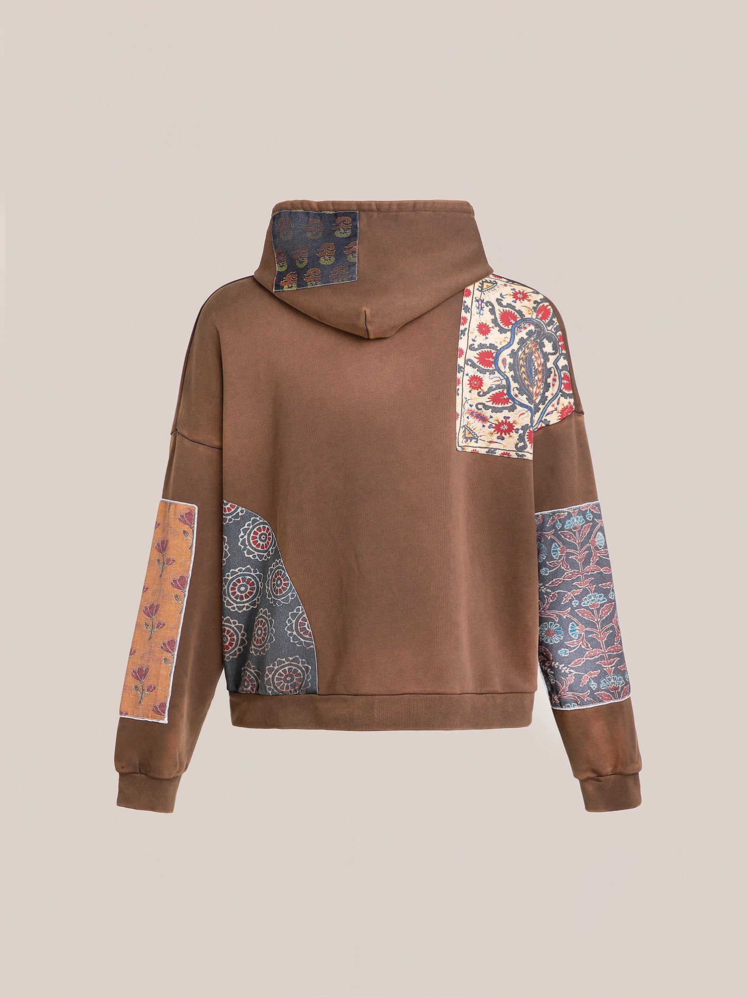 Tapestry Patchwork Zip Up Hoodie