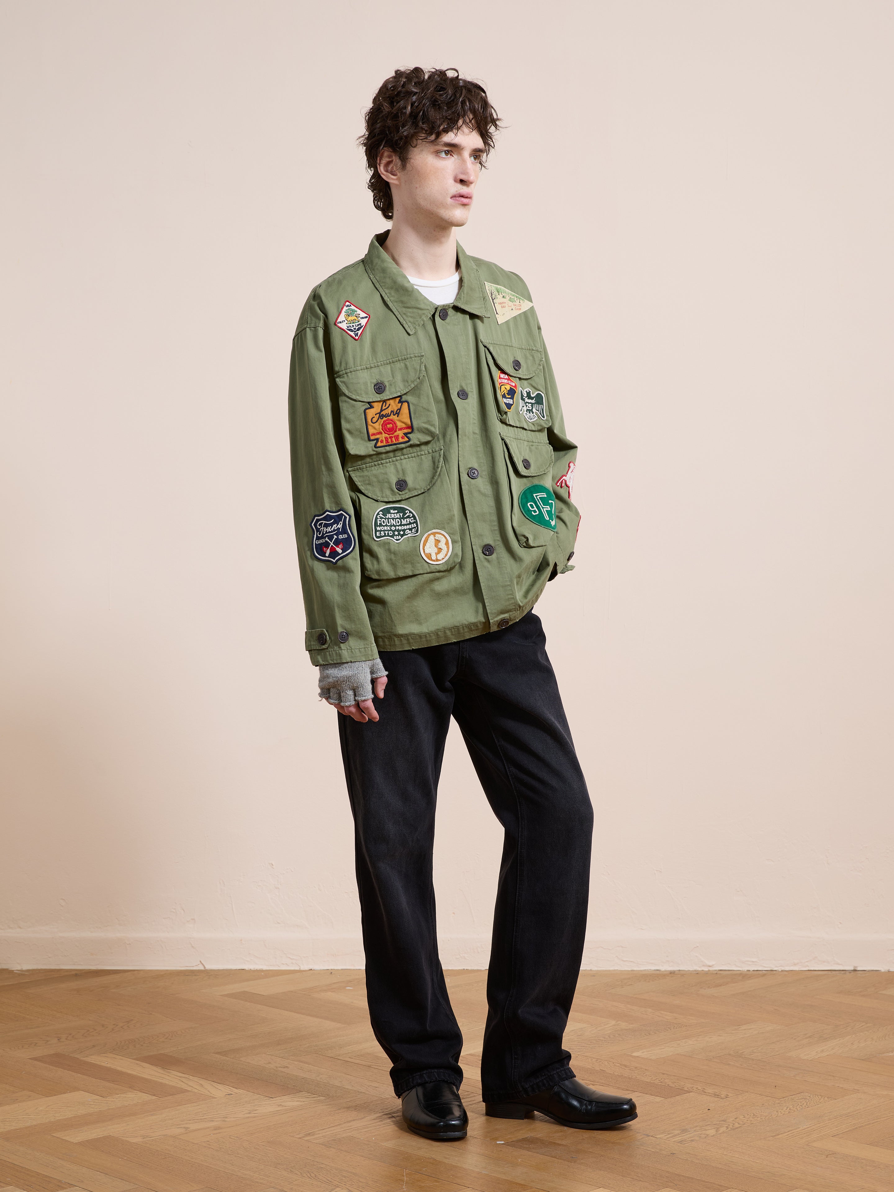 Herringbone Utility Patchwork Jacket