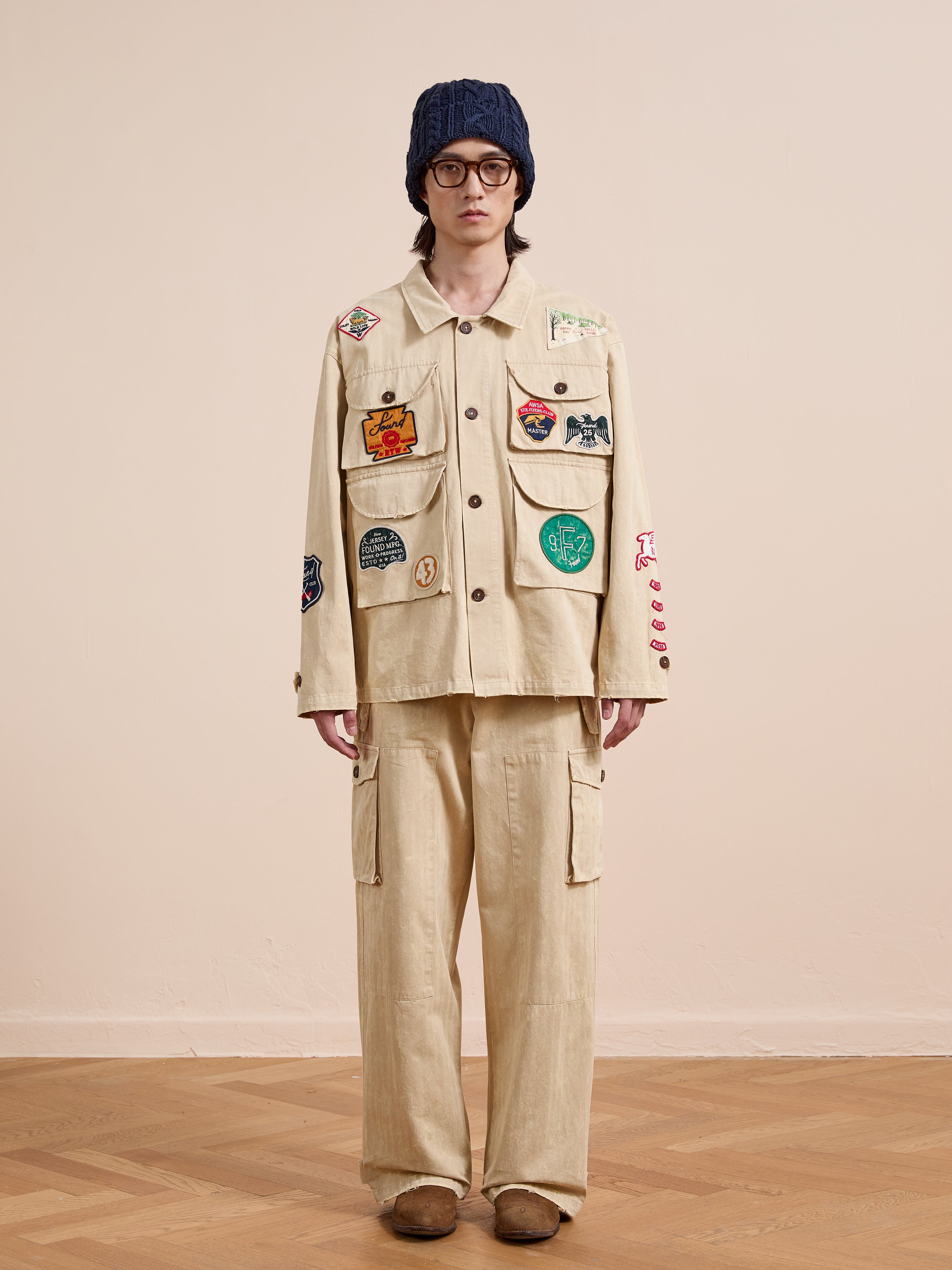 Herringbone Utility Patchwork Jacket