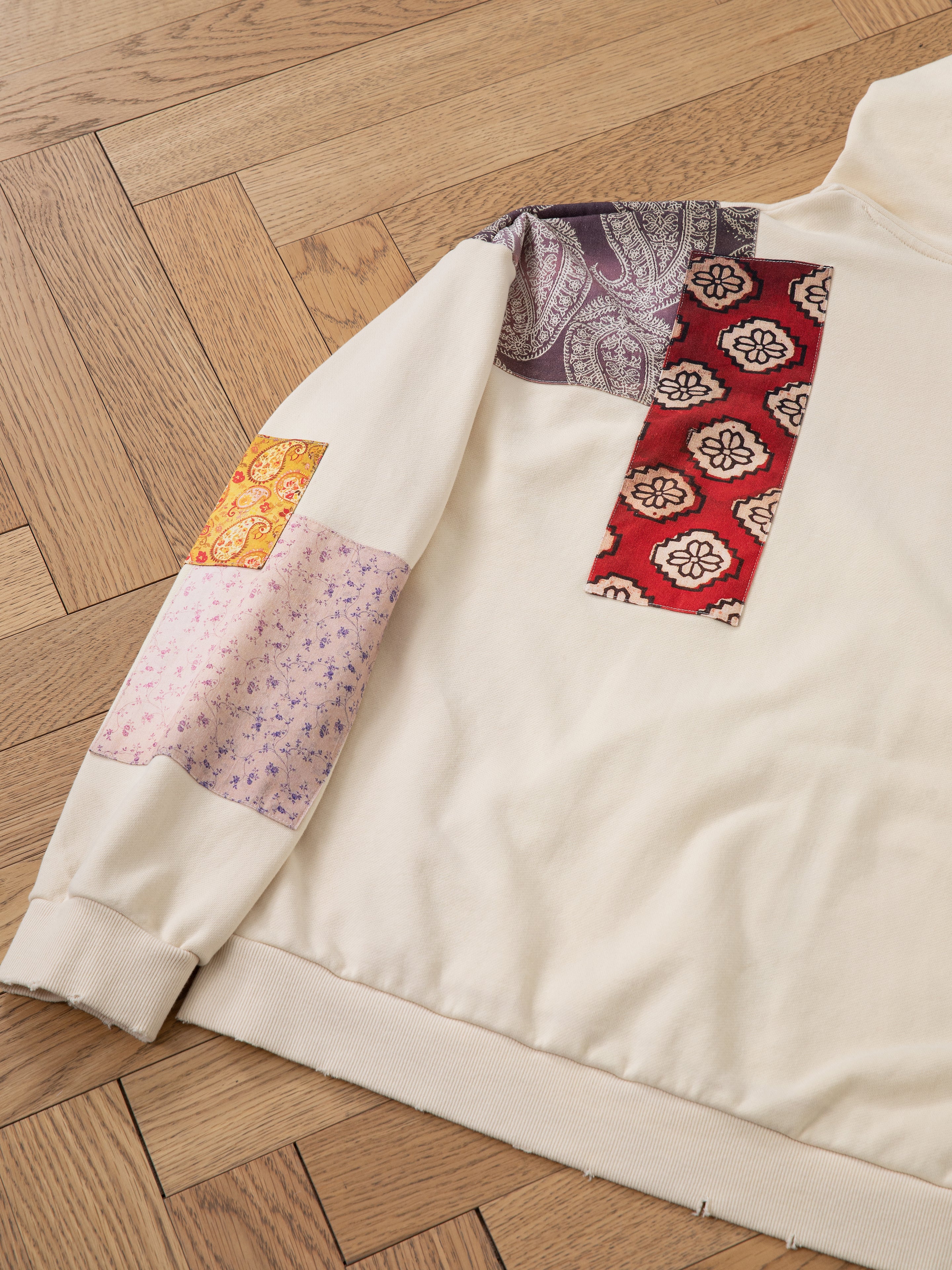Tapestry Patchwork Zip Up Hoodie