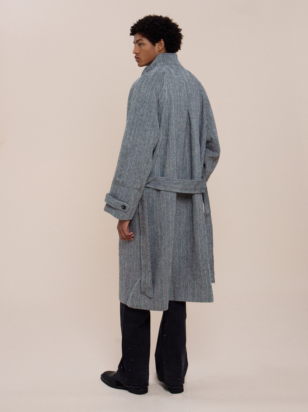 Balmacaan Wool Coat