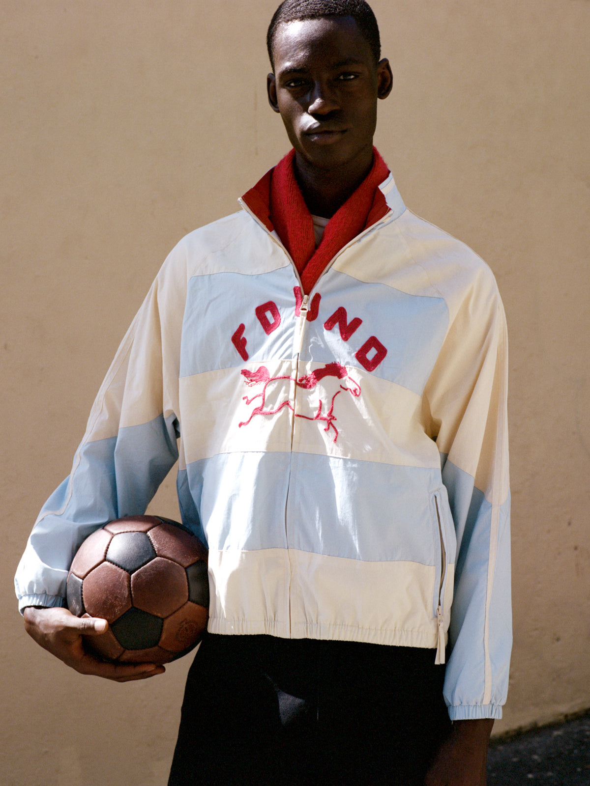 Racing Striped Windbreaker