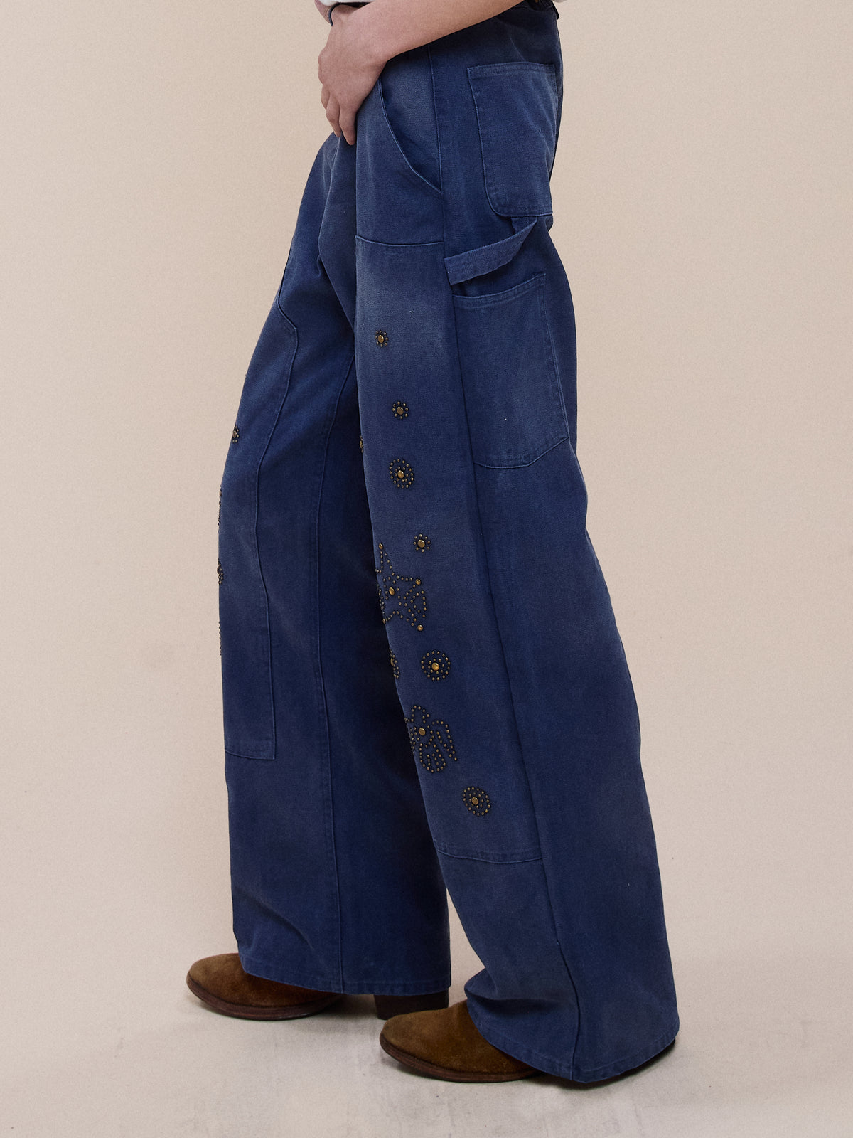 Canvas Studded Work Pants