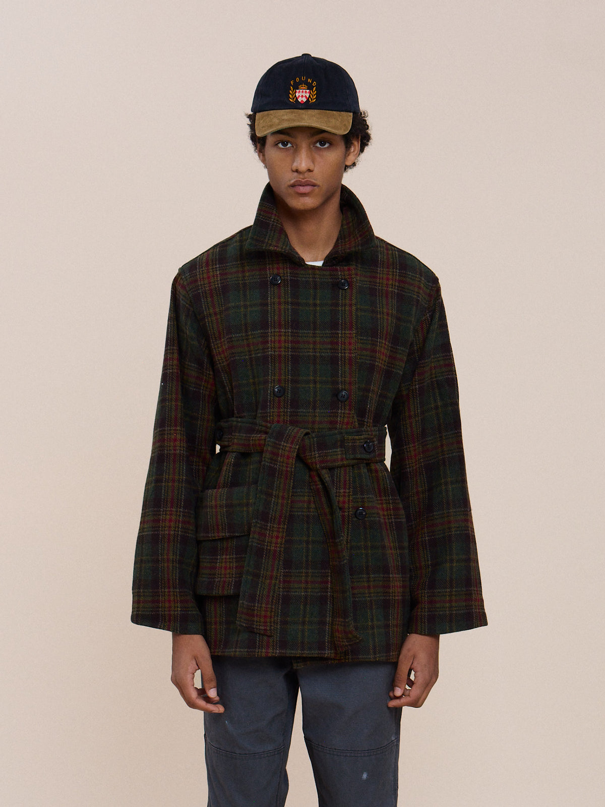 Double Breasted Short Overcoat
