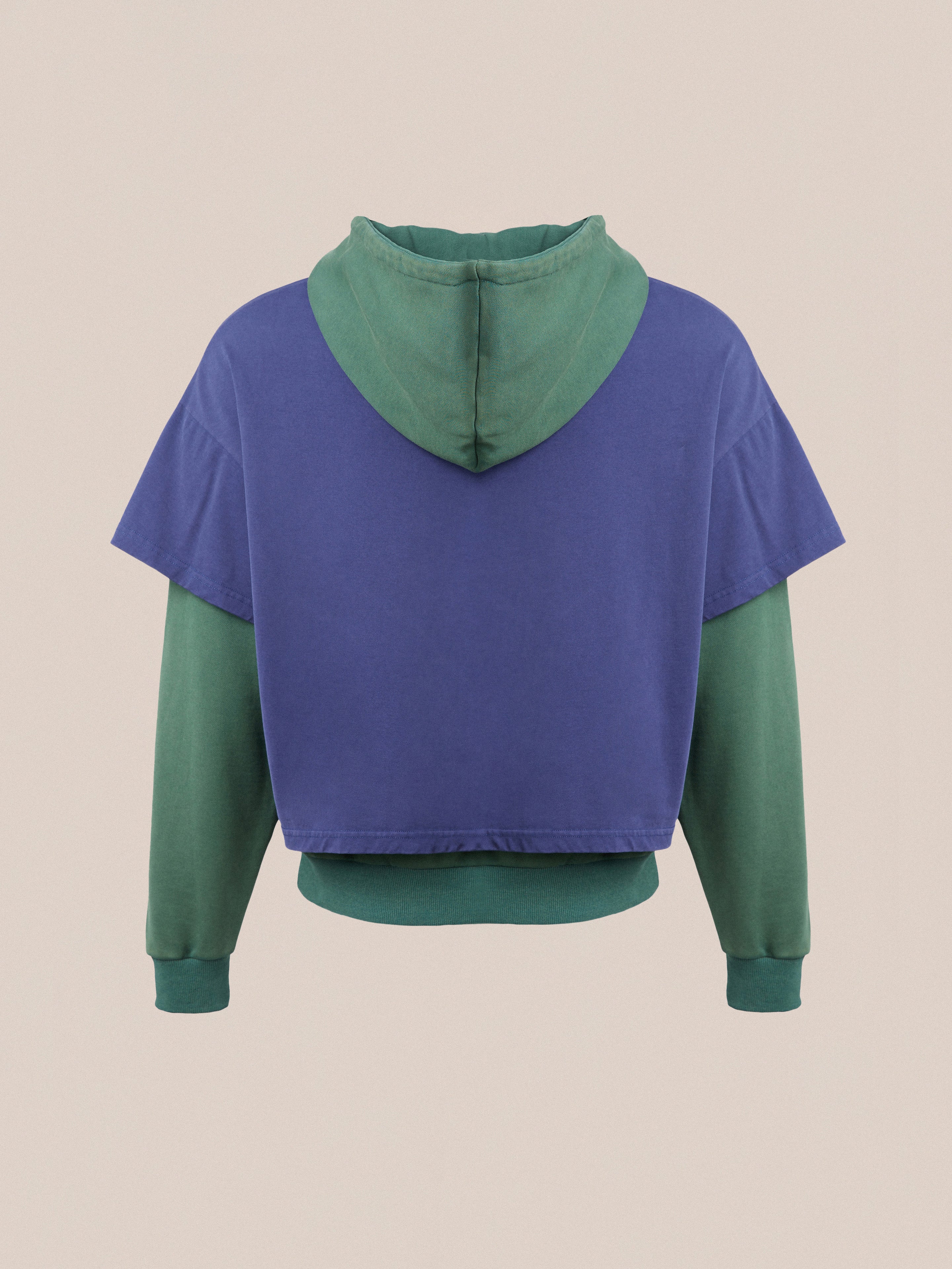 トップス neith. Layered Crush Hoodie Double Layer Hoodie