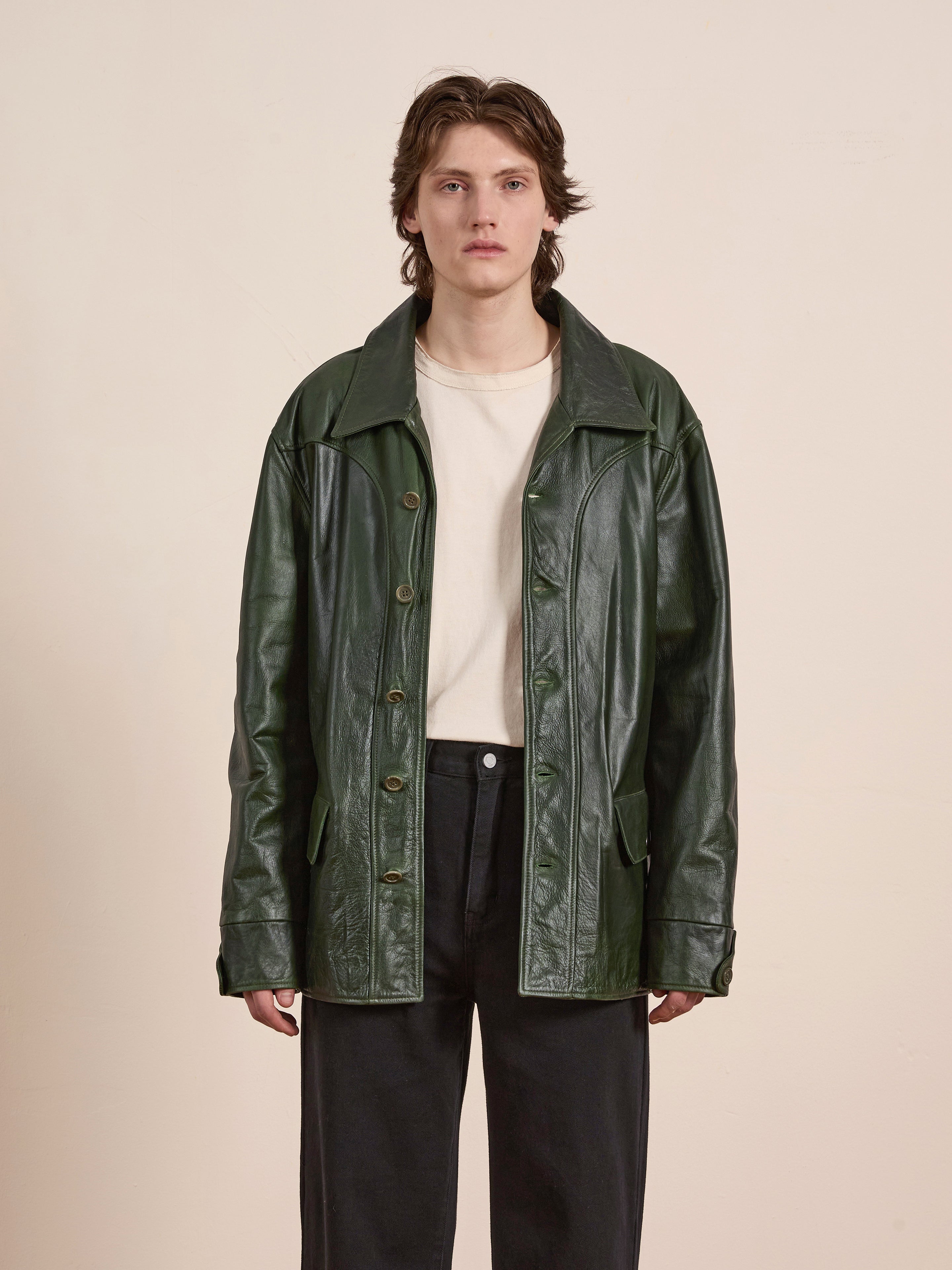 Leather Field Jacket