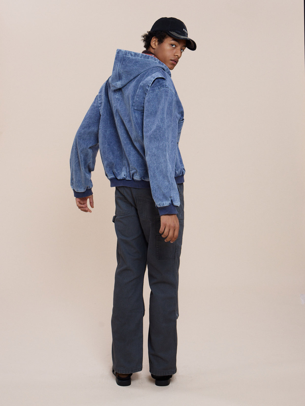 Faded Canvas Work Hoodie
